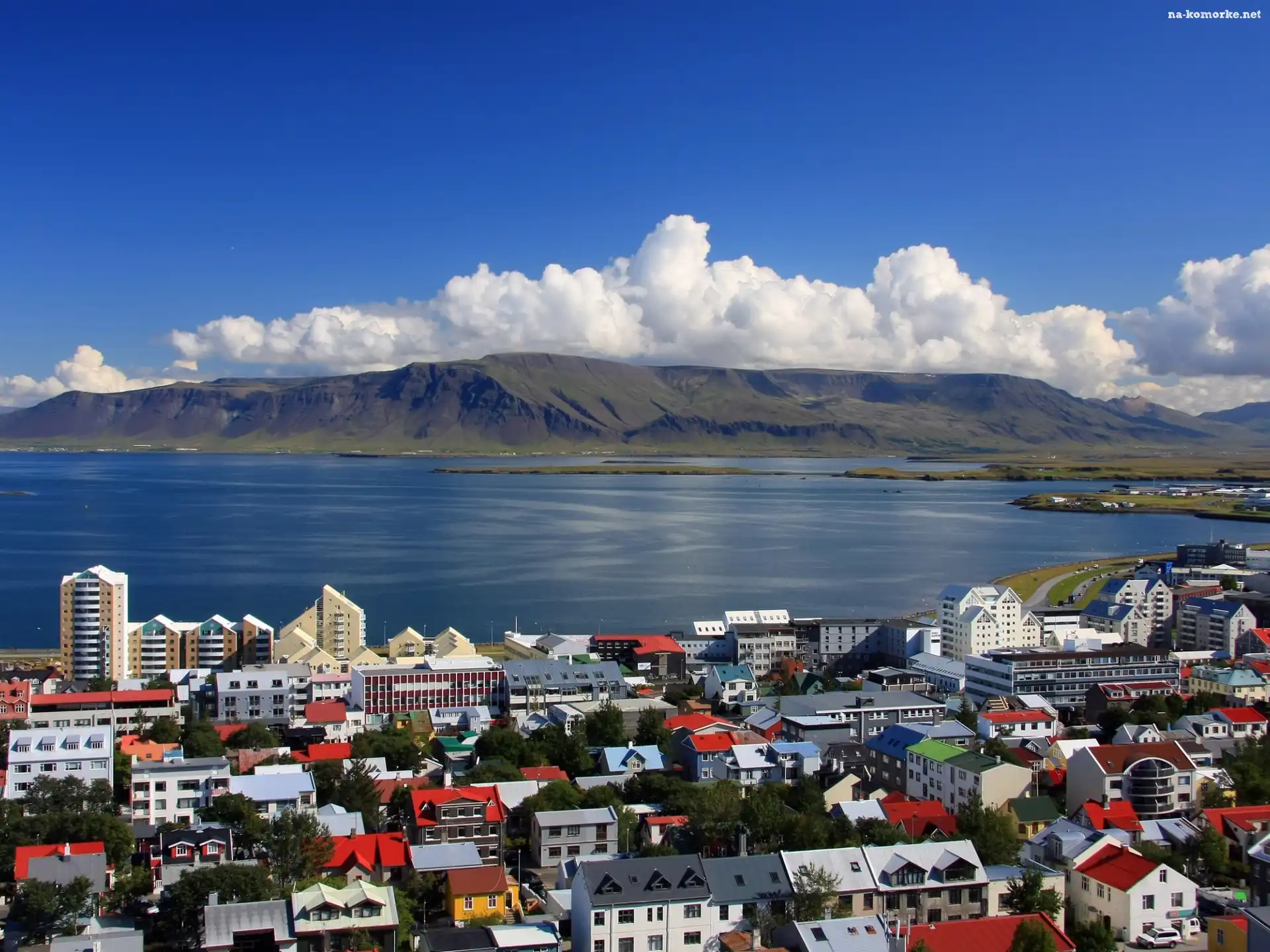 Islandia, Morze, Reykjavik, Miasto