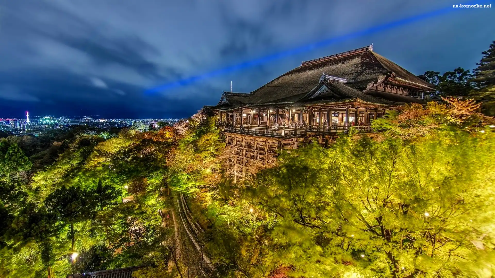 Japonia, Nocą, Kyoto, Miasto