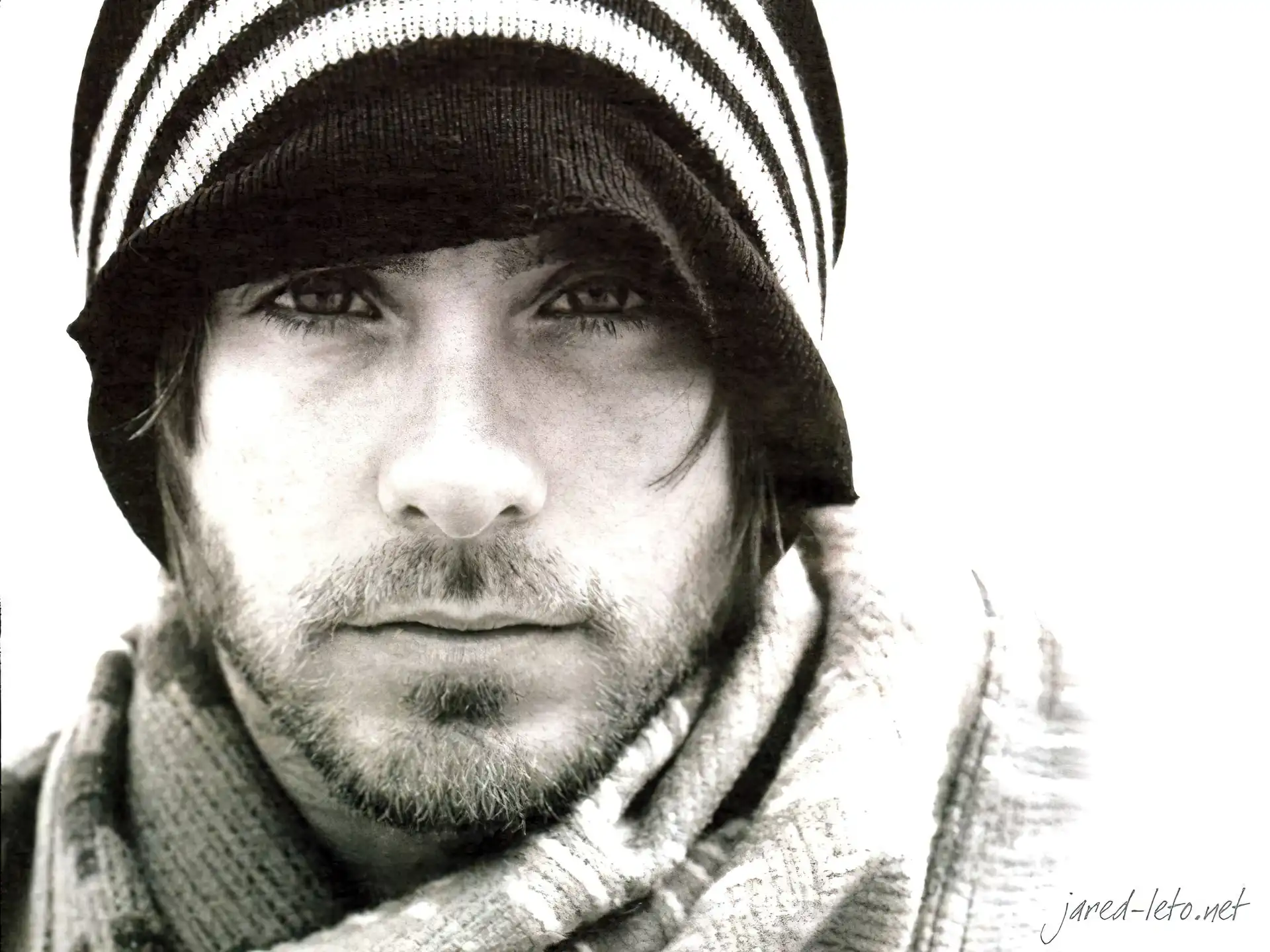 Jared Leto, czapka, szalik