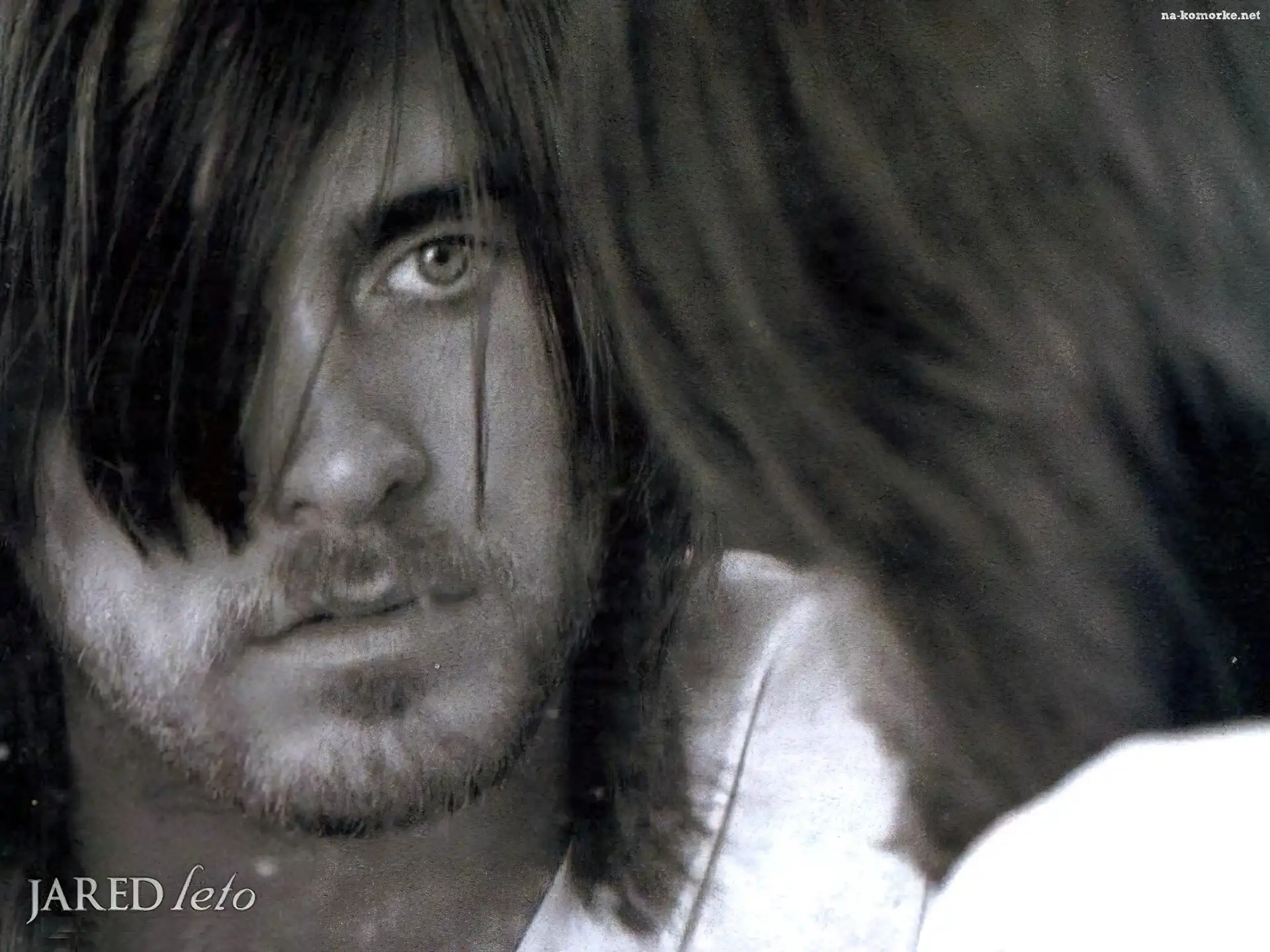Jared Leto, oko, długie włosy