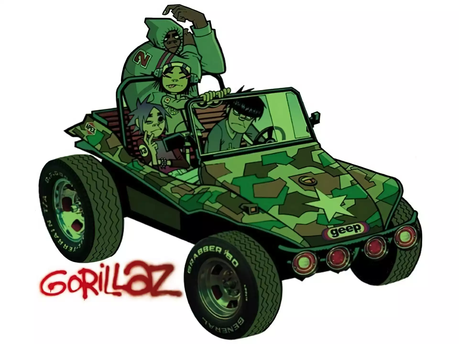 Gorillaz, Jeep, samochód
