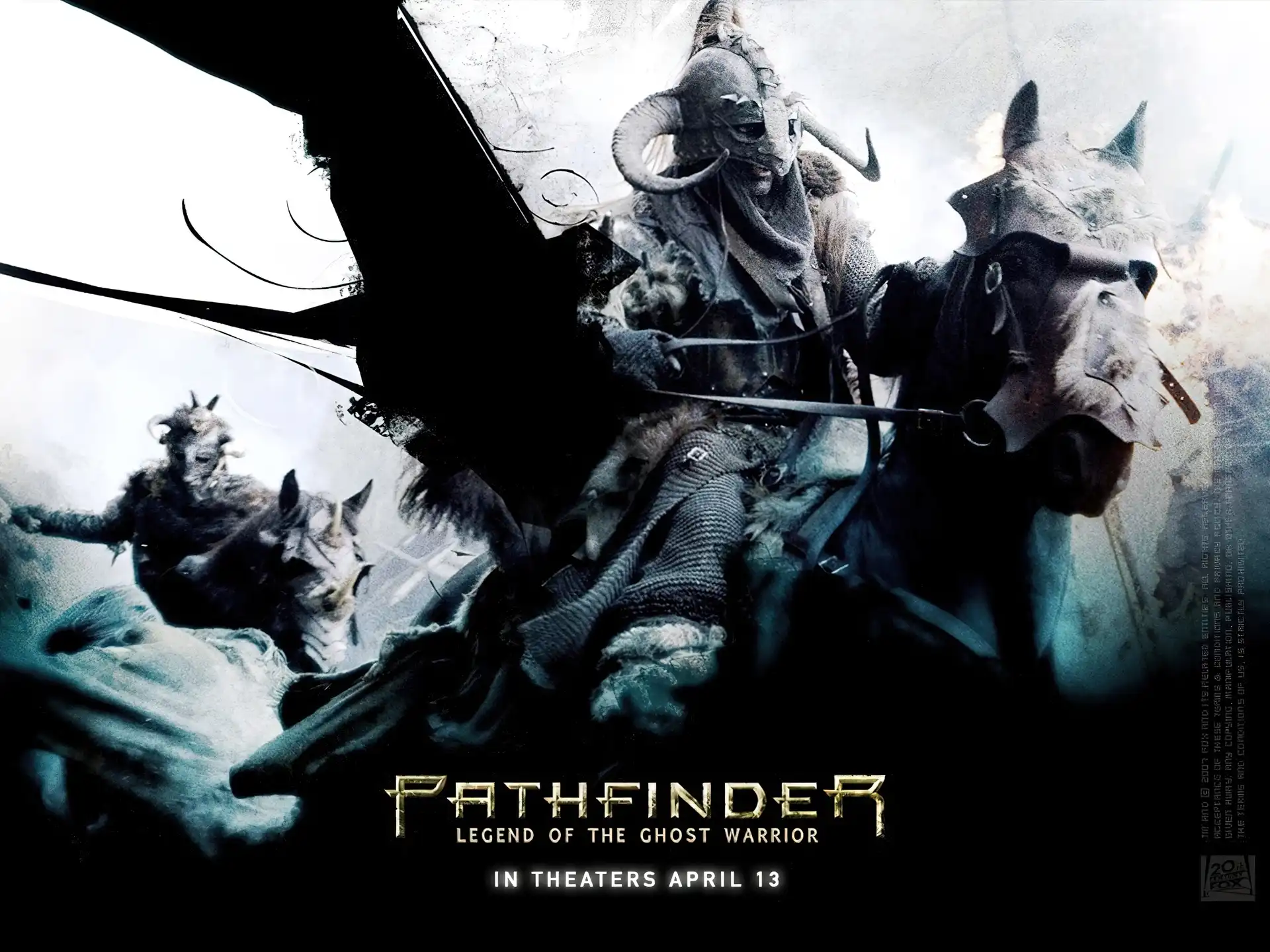 jeździec, Pathfinder, koń, hełm, rogi