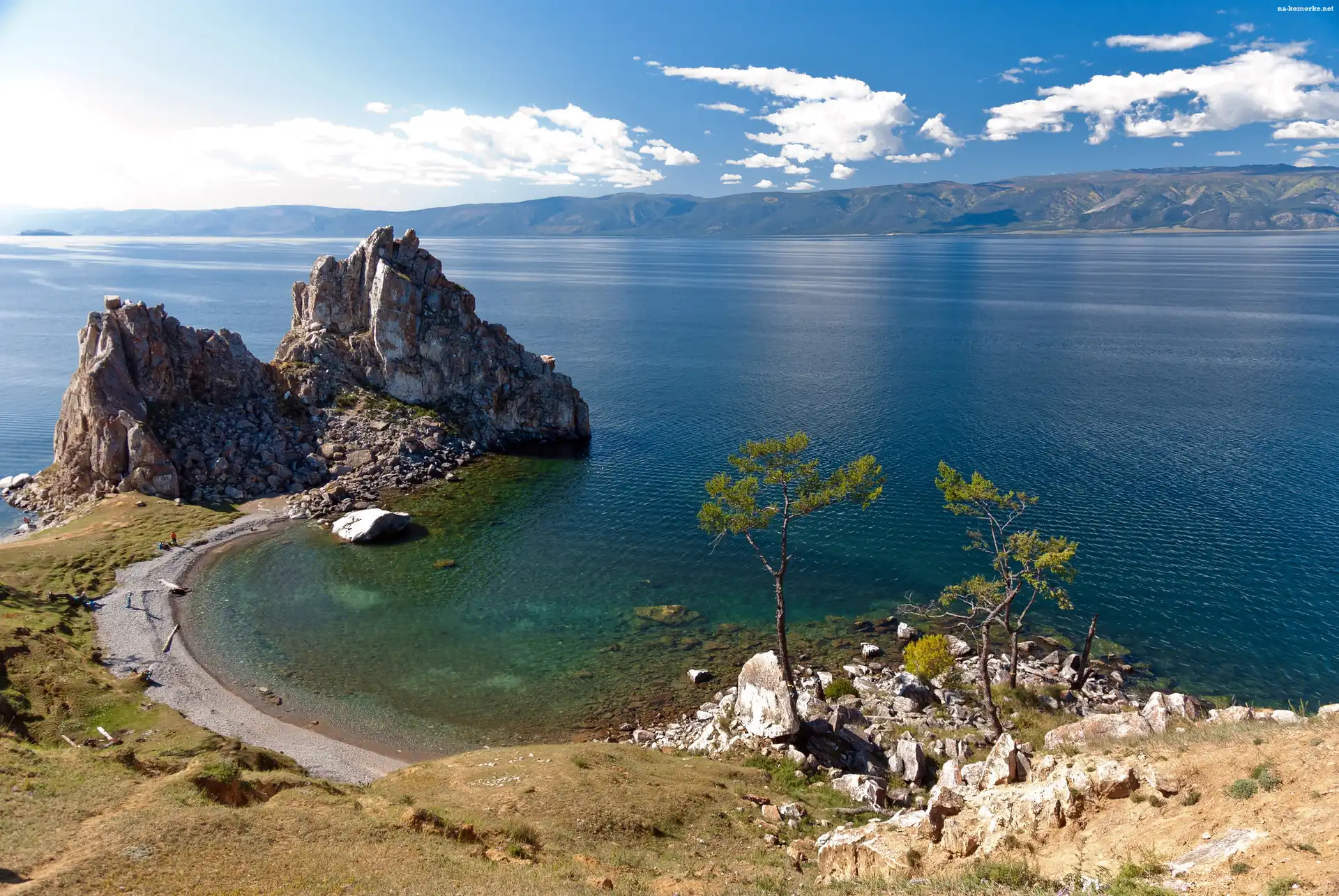 Jezioro, Rosja, Bajkał, Skały