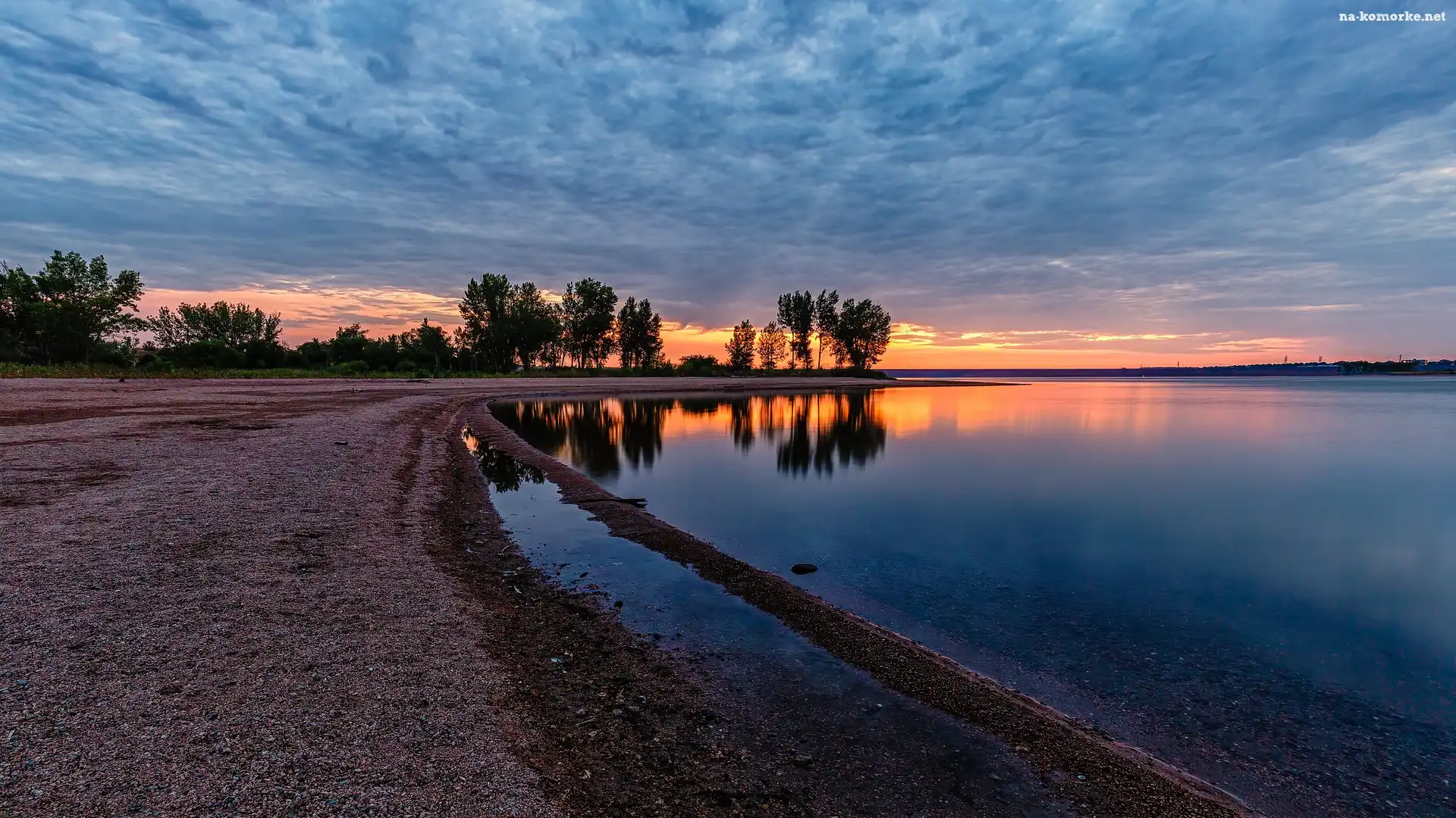 Park stanowy, Drzewa, Jezioro, Stany Zjednoczone, Chatfield Lake, Chmury, Chatfield State Park, Kolorado