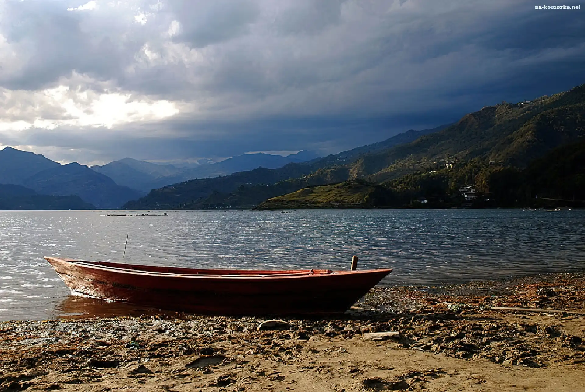 Góry, Jezioro, Łódka