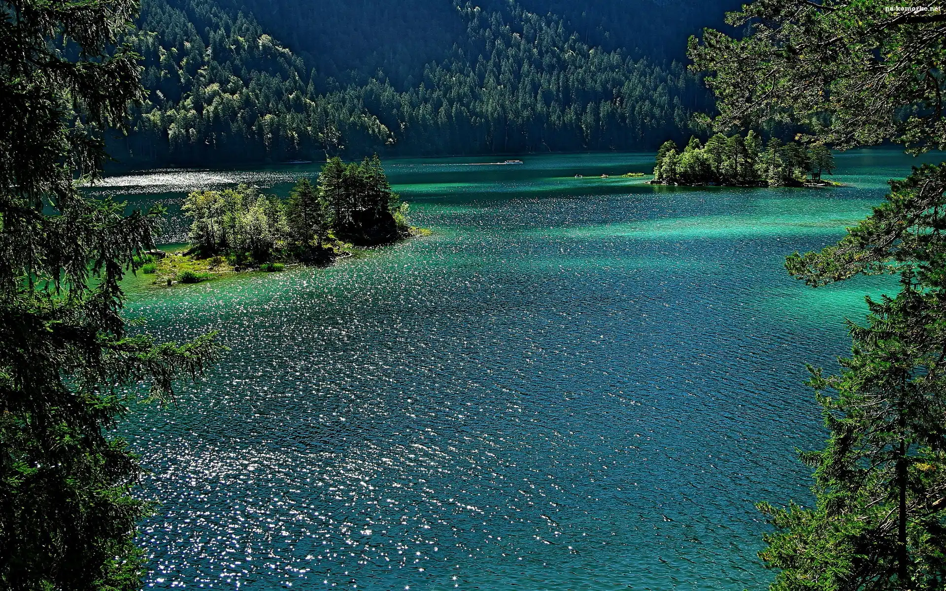 Jezioro, Bawaria, Lasy, Grainau