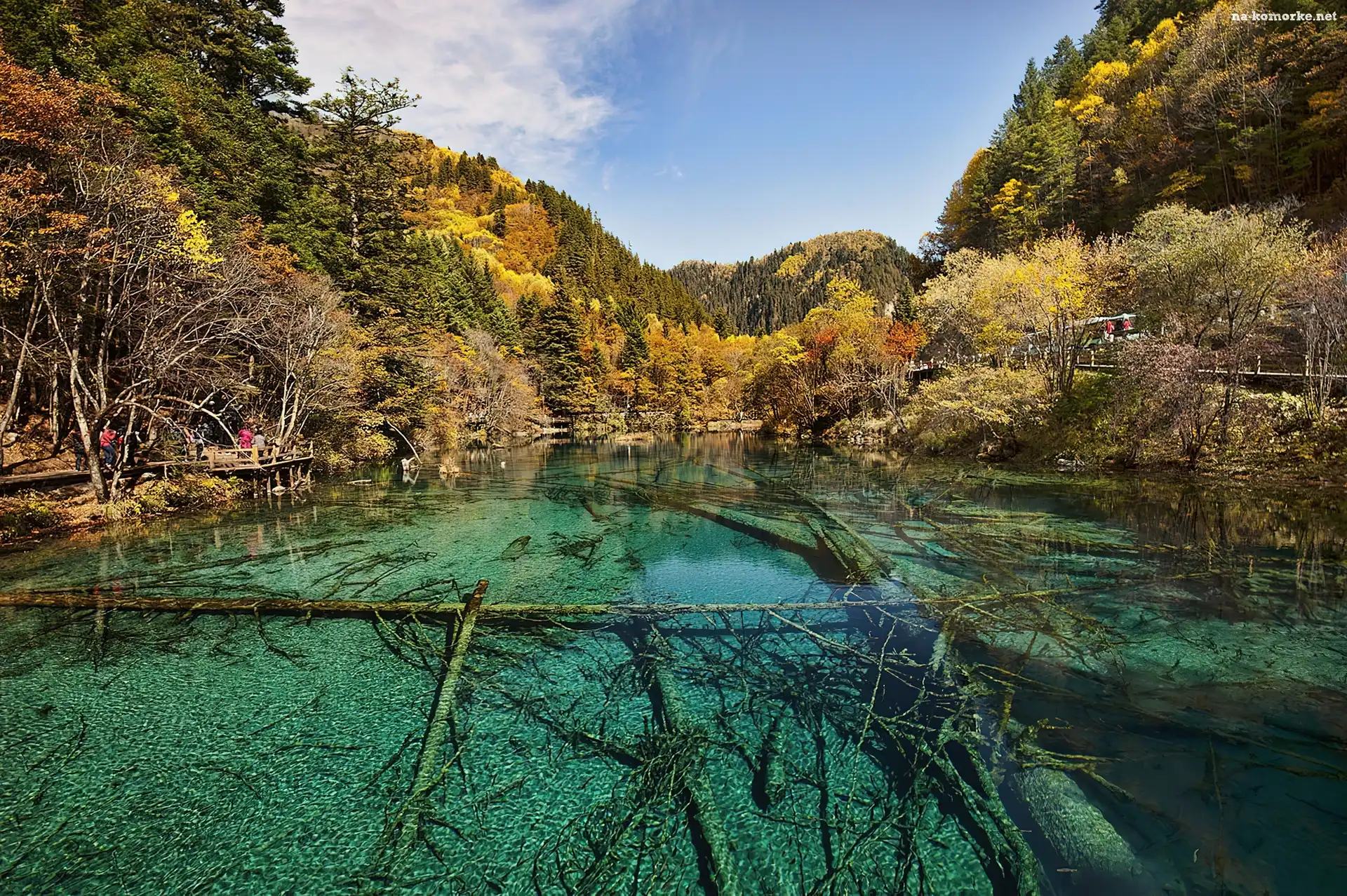Chiny, Lasy, Park Narodowy Jiuzhaigou, Jezioro