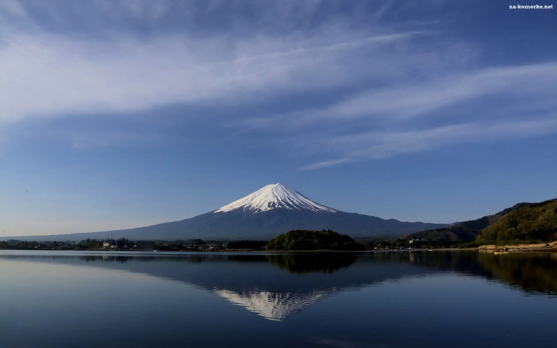 Jezioro, Japonia, Lasy, Fudżi