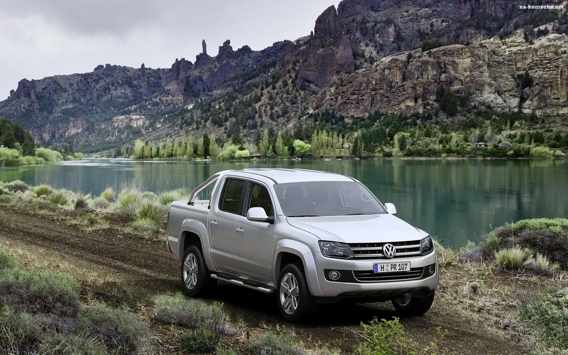 Jezioro, Góry, Volkswagen Amarok