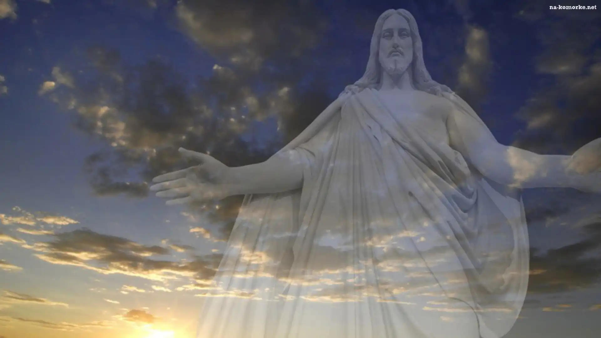 Jezus, Słońca, Chmury, Zachód