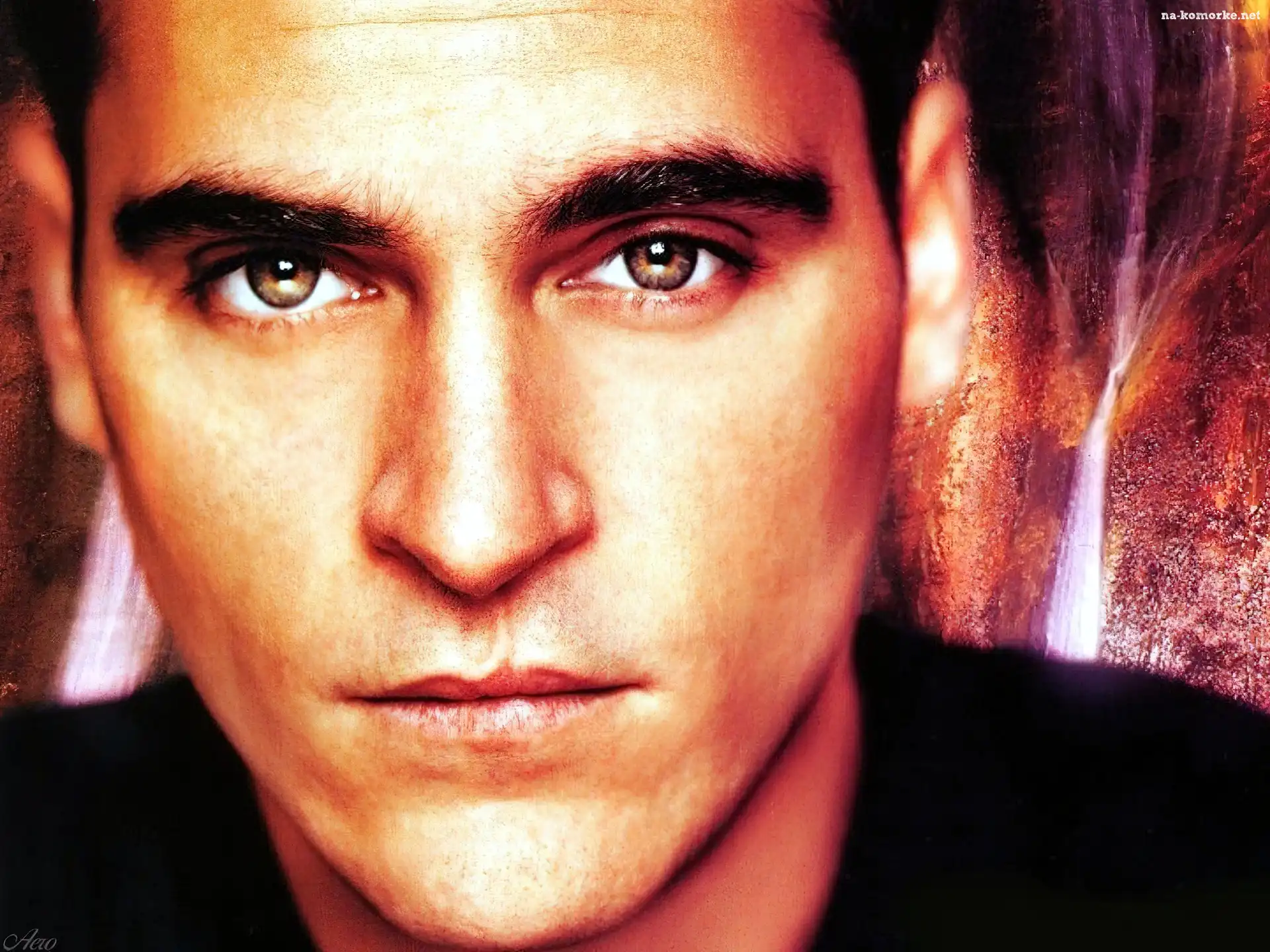 Joaquin Phoenix, twarz, duże oczy