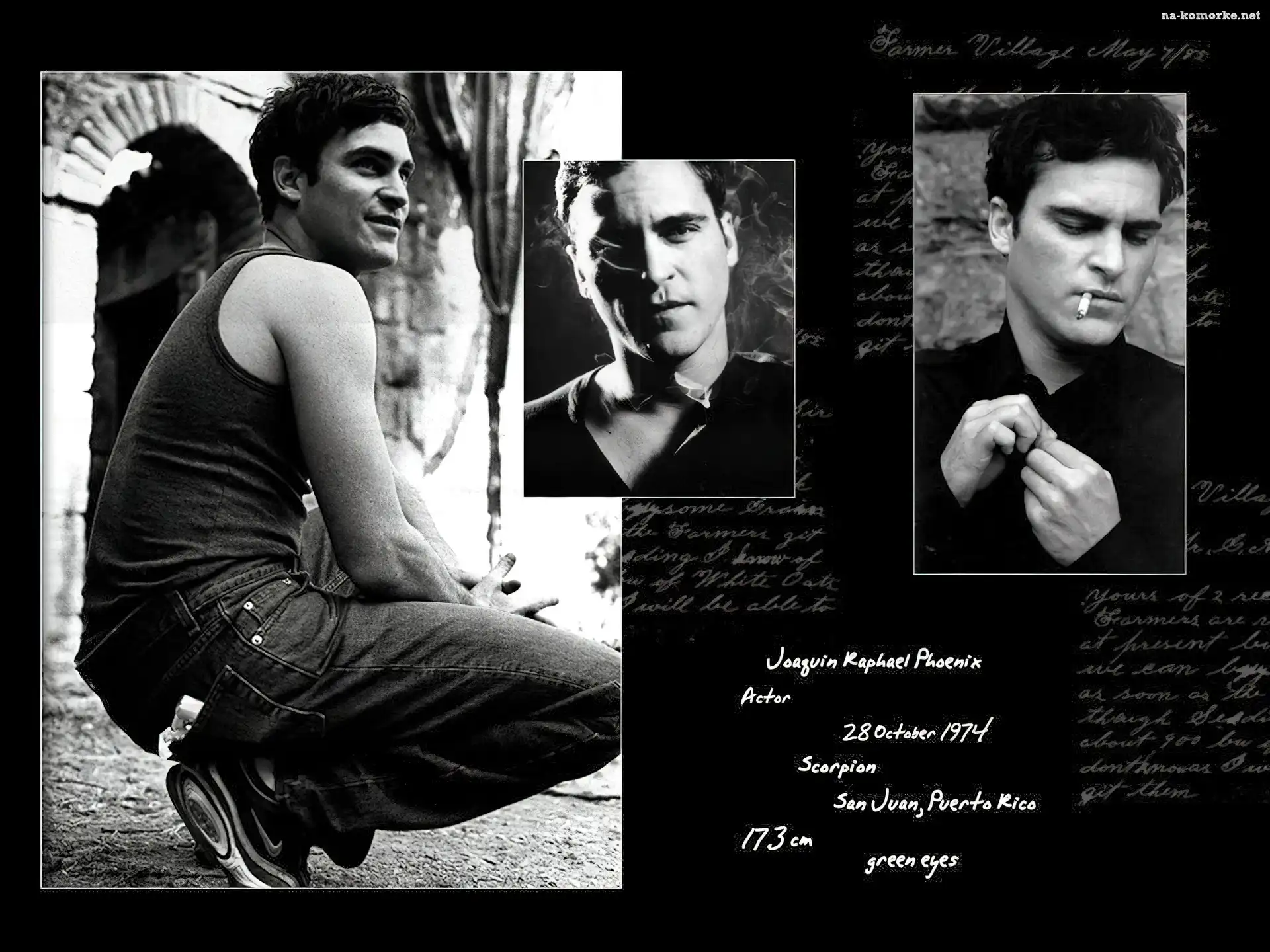 Joaquin Phoenix, papieros, twarz