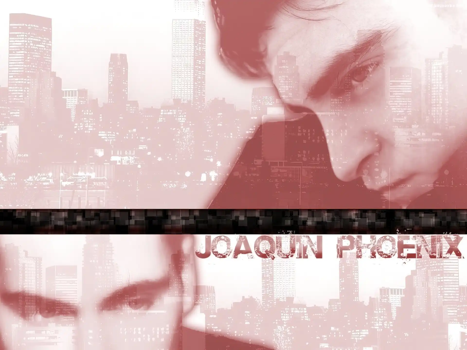 Joaquin Phoenix, twarz, budynki
