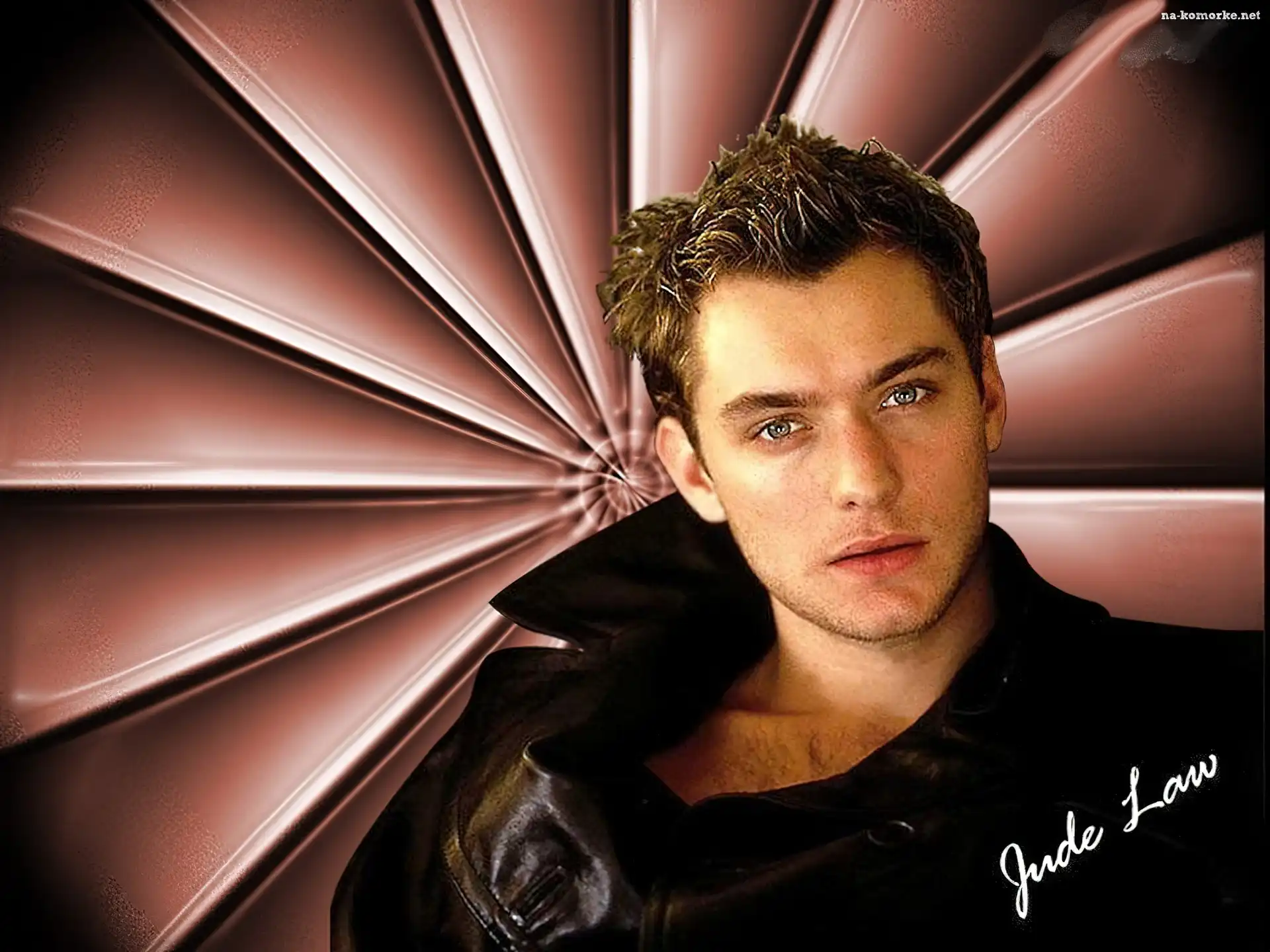 Jude Law, blond włosy, niebieskie oczy