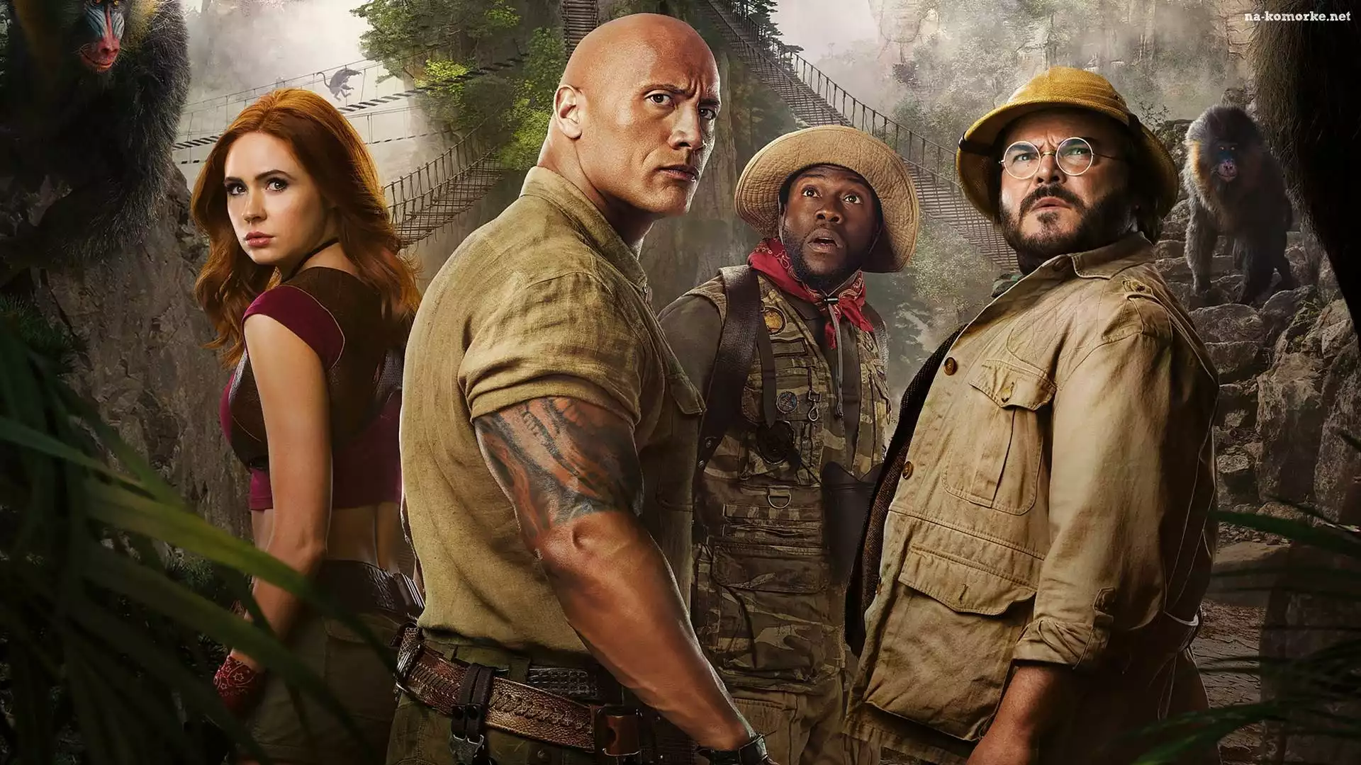Jumanji The Next Level, Film, Aktorka, Aktor, Jack Black, Jumanji Następny Poziom, Kevin Hart, Dwayne Johnson, Karen Gillan