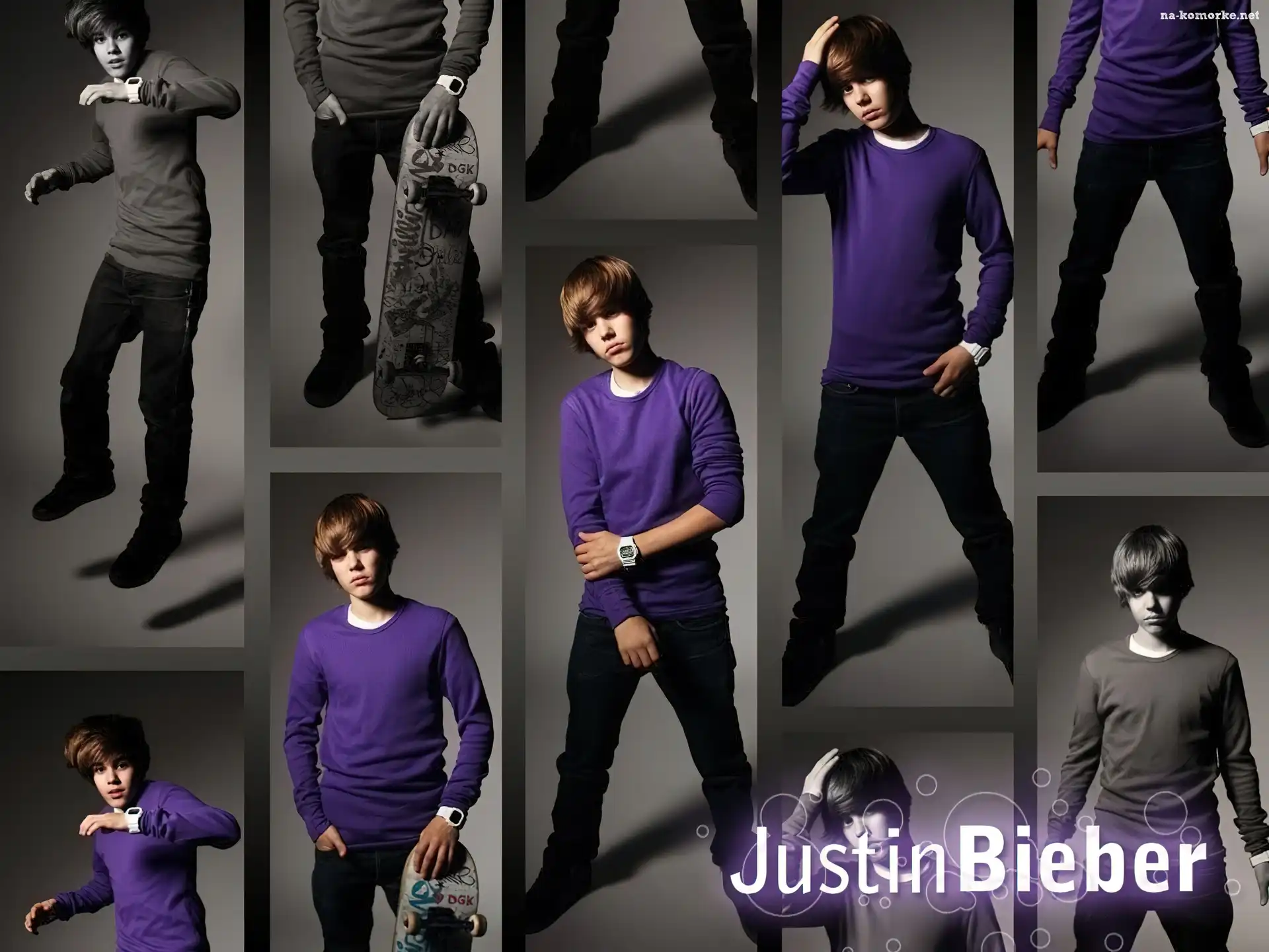 Justin Bieber, Sweterek, Fioletowy