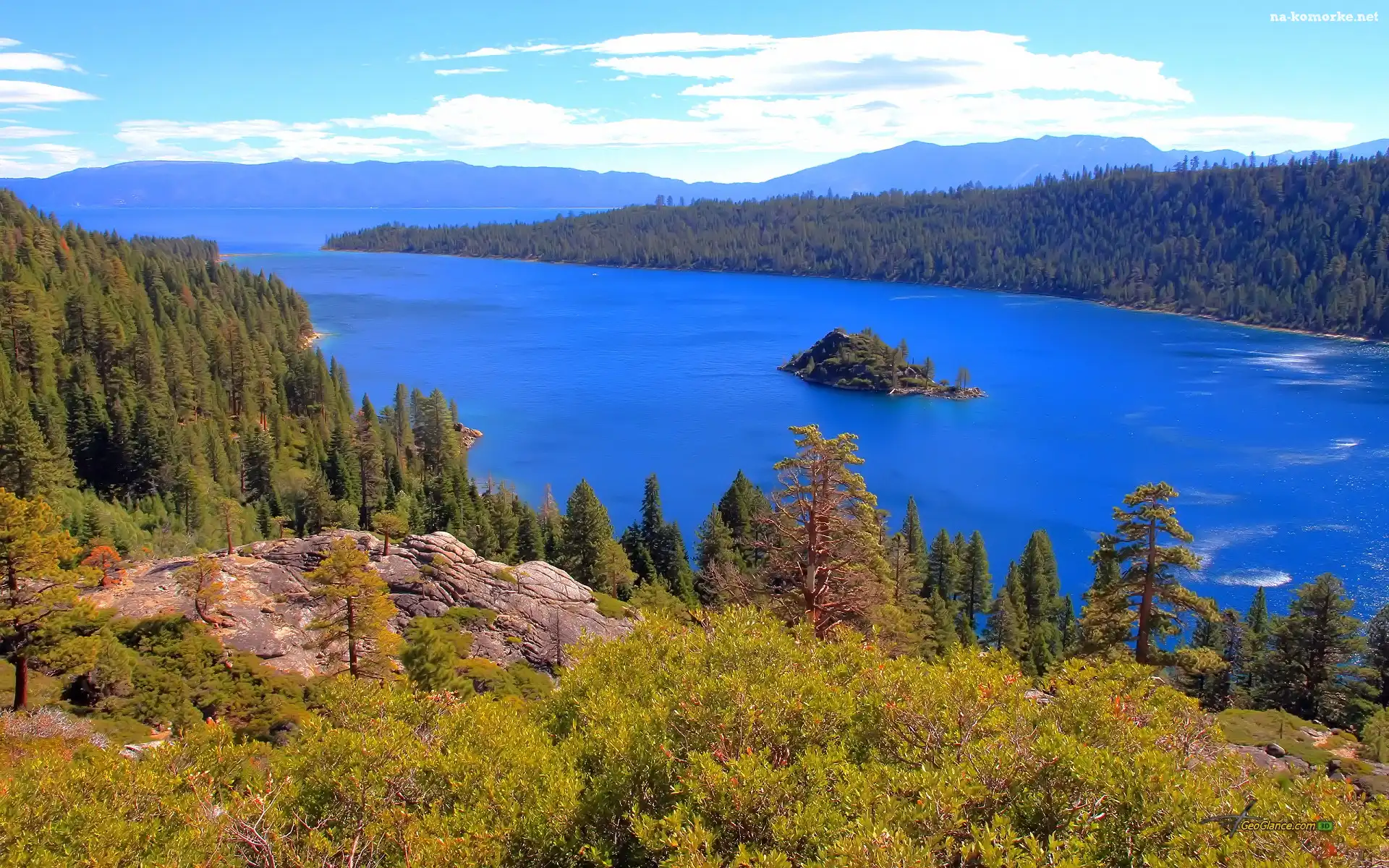 Kalifornia, Jezioro, Wysepka, Lasy, Tahoe