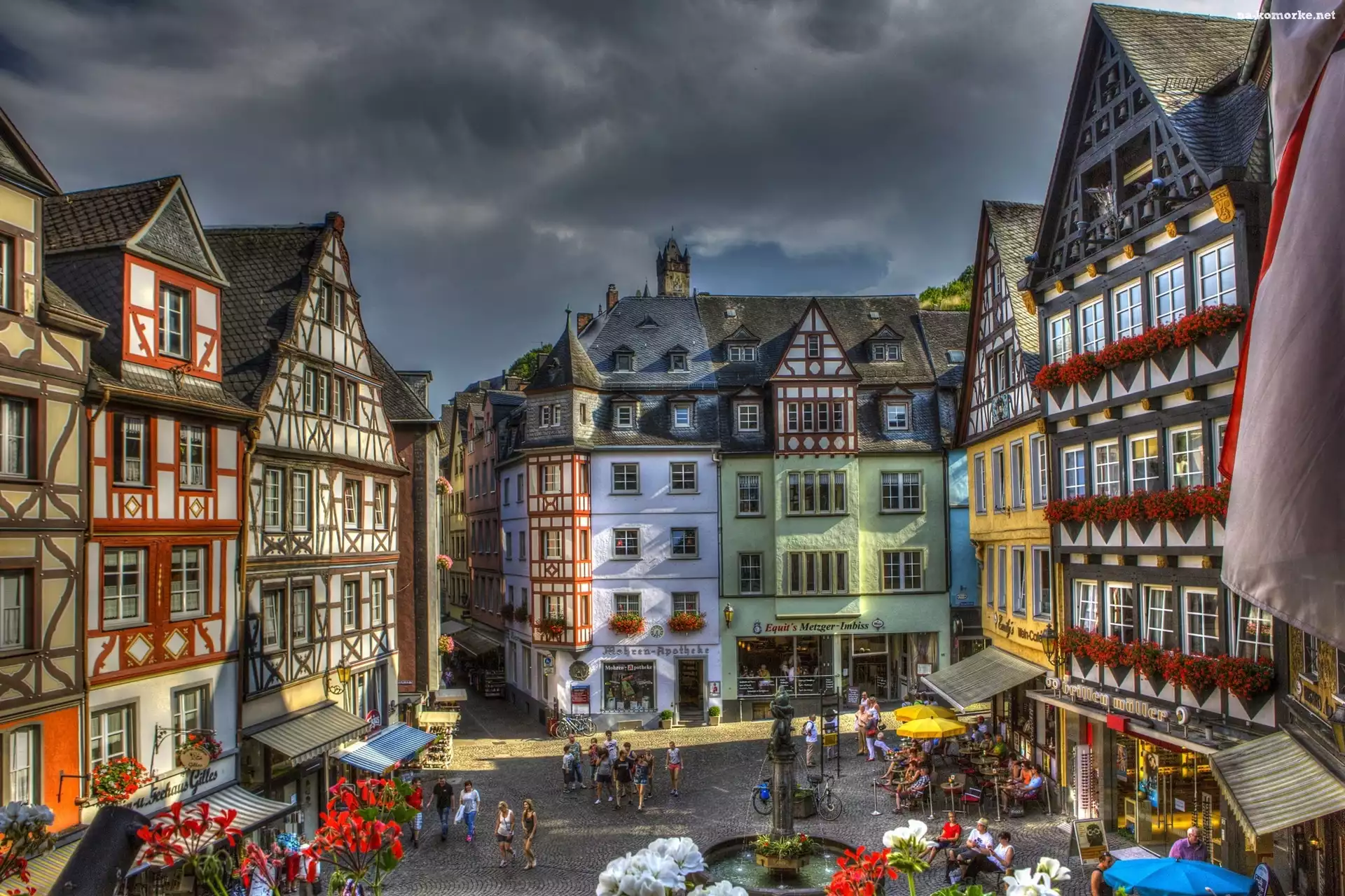 Kamienice, HDR, Miasto Cochem, Niemcy