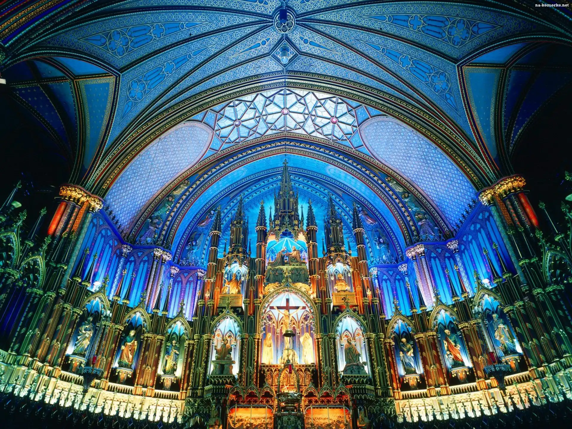 Kanada, Bazylika, Notre, Dame, Montreal