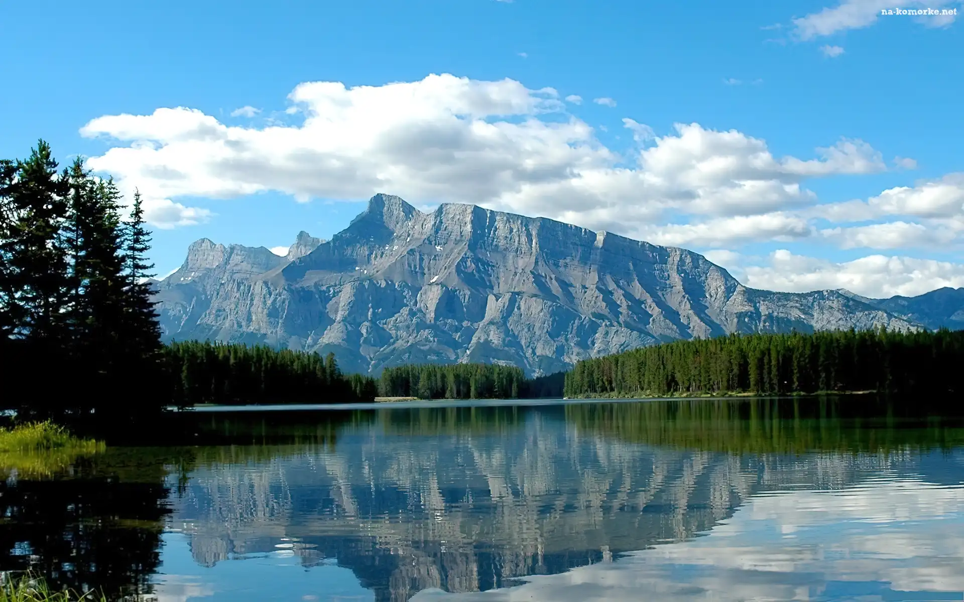 Kanada, Góry, Lasy, Jezioro, Banff