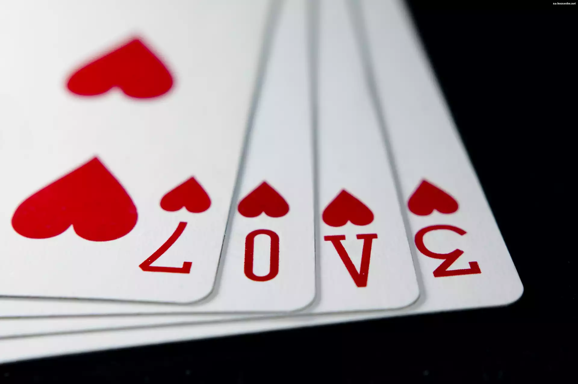 Karty, Love, Kier, Napis