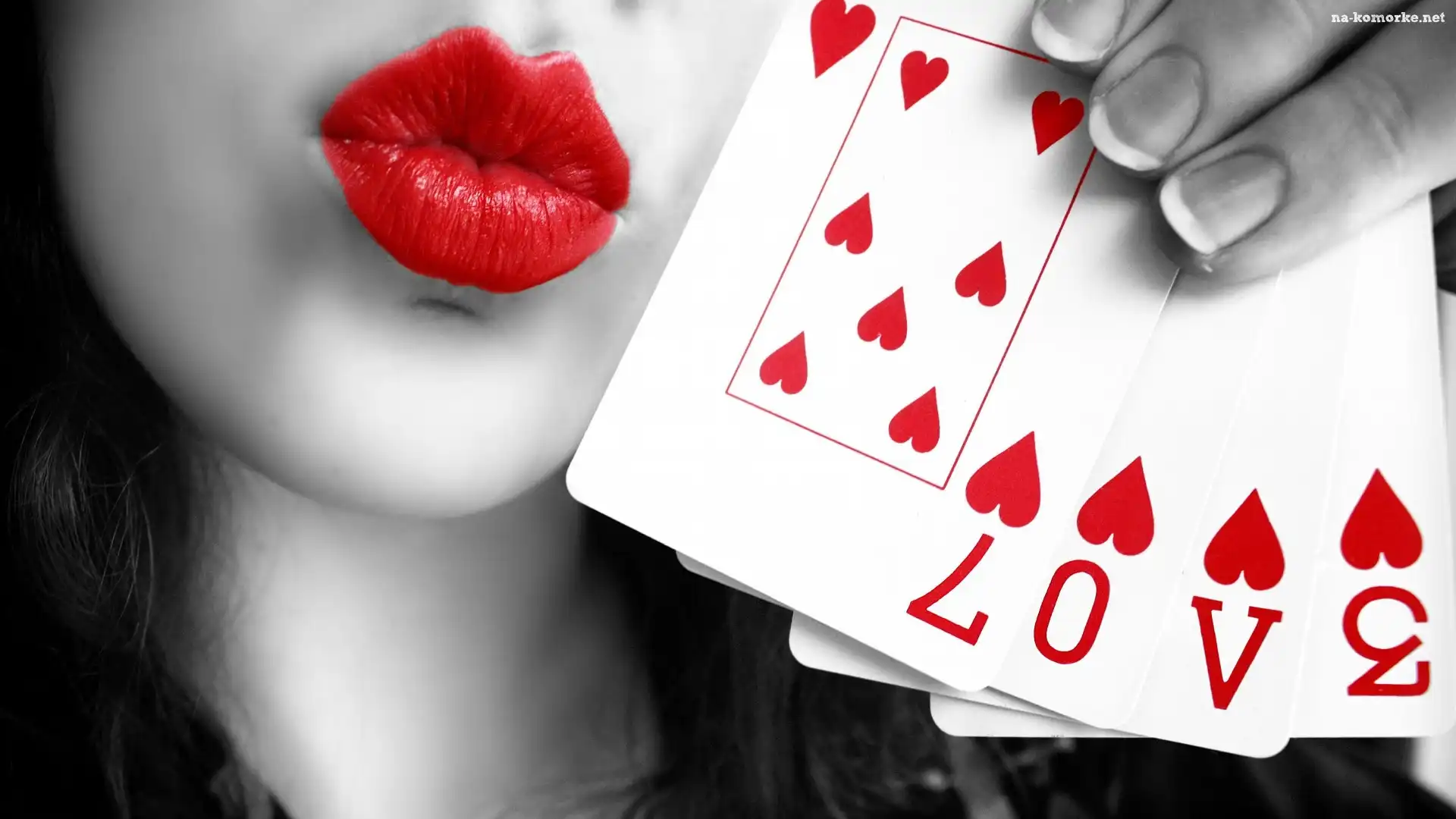 Karty, Love, Usta, Twarz