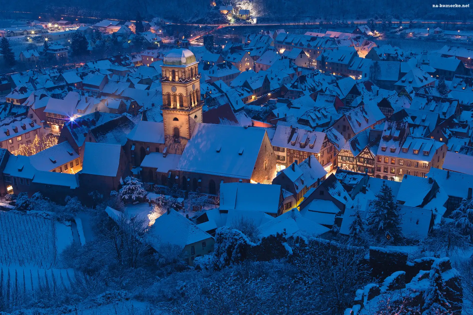 Kaysersberg, Austria, Panorama, Noc