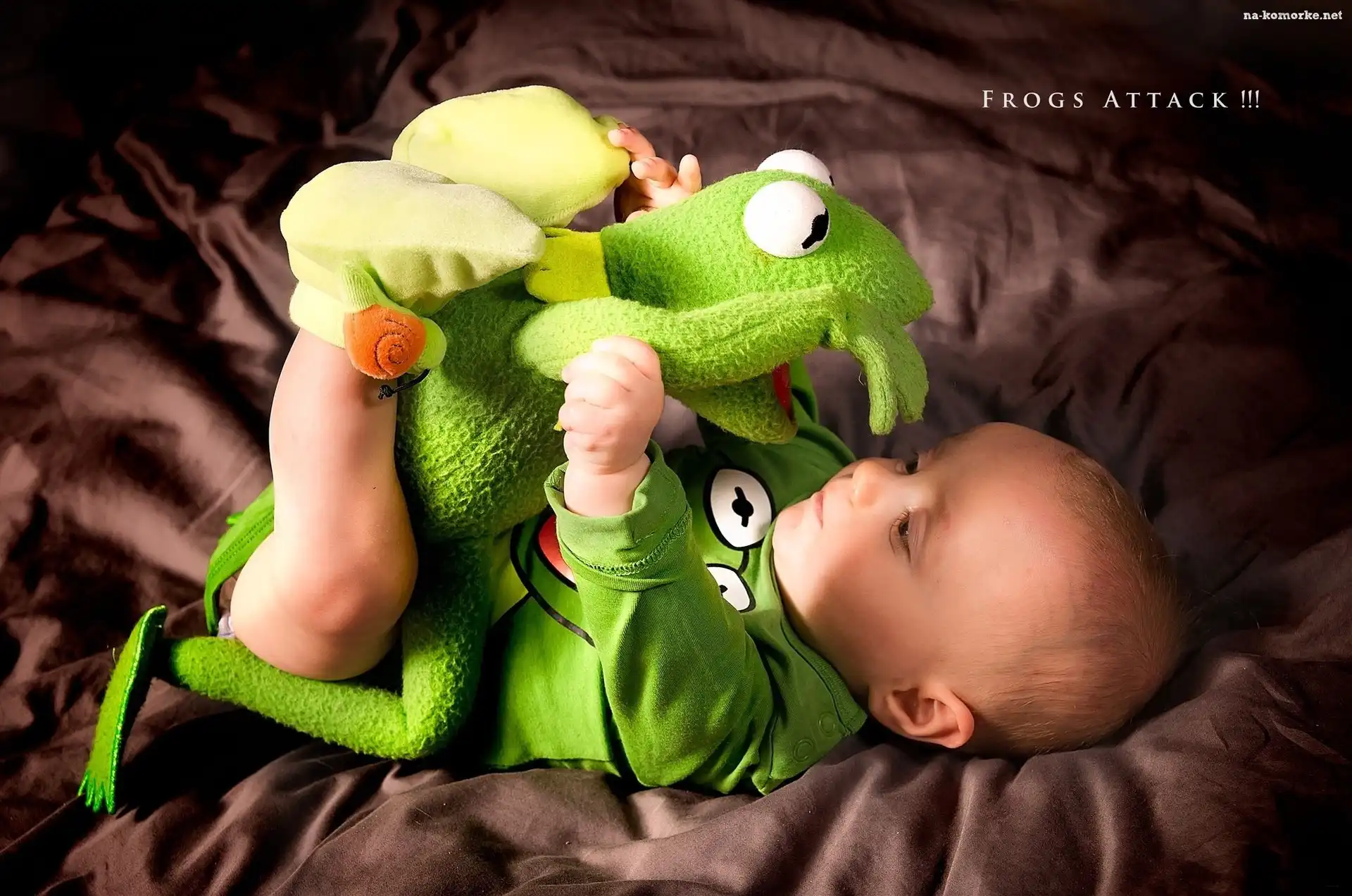 Kermit, Małe, Dziecko, Pluszowa, Żaba
