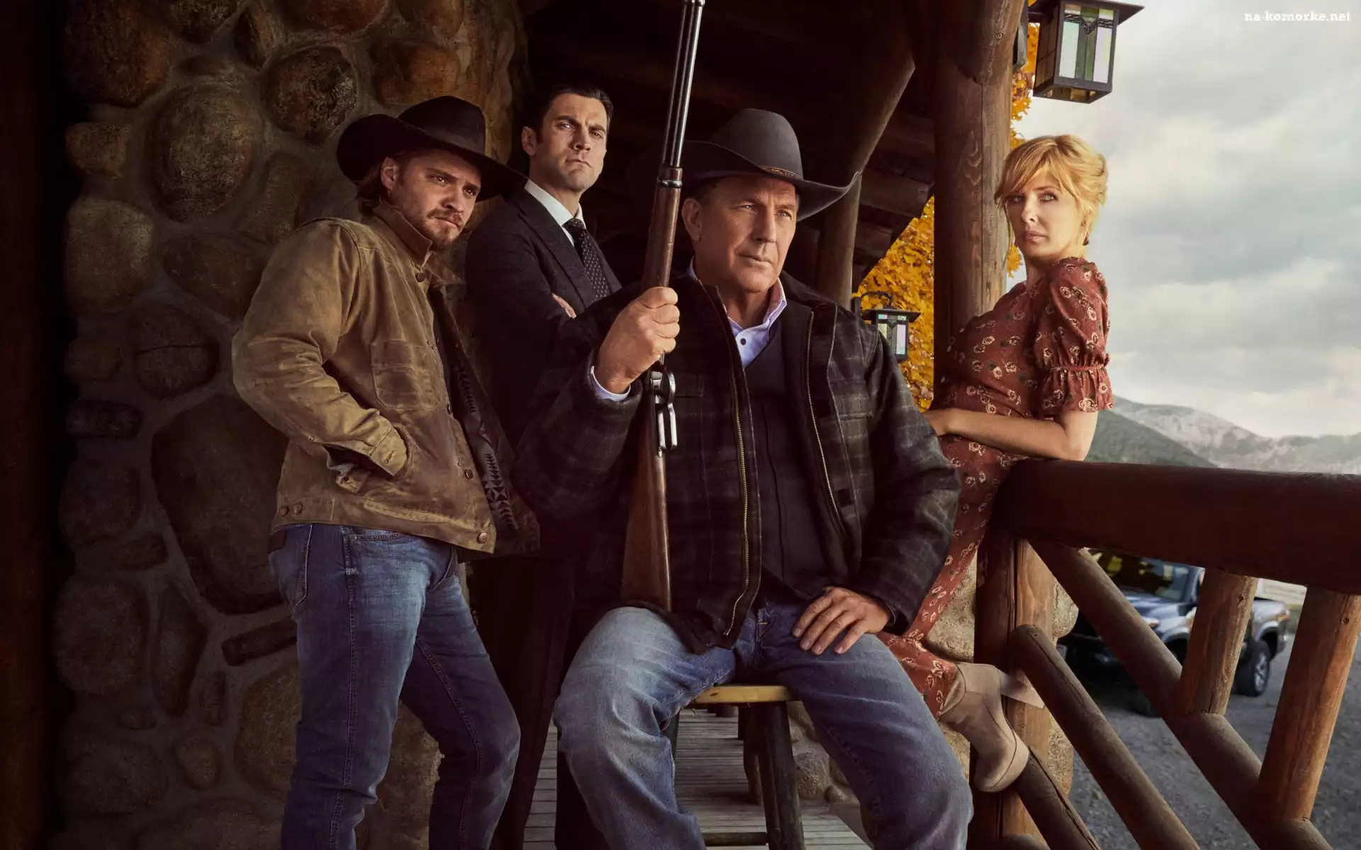 Aktor, Aktorka, Luke Grimes, Serial, Wes Bentley, Kelly Reilly, Kevin Costner, Yellowstone