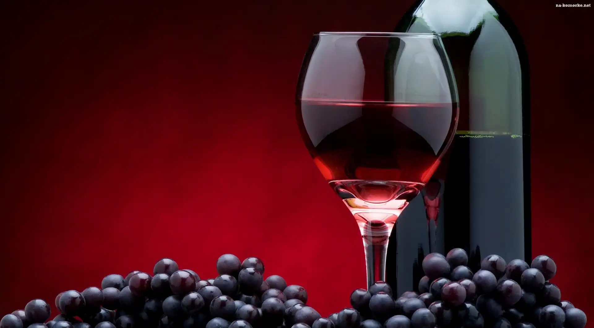 Czarne, Wino, Butelka, Winogrona, Kieliszek