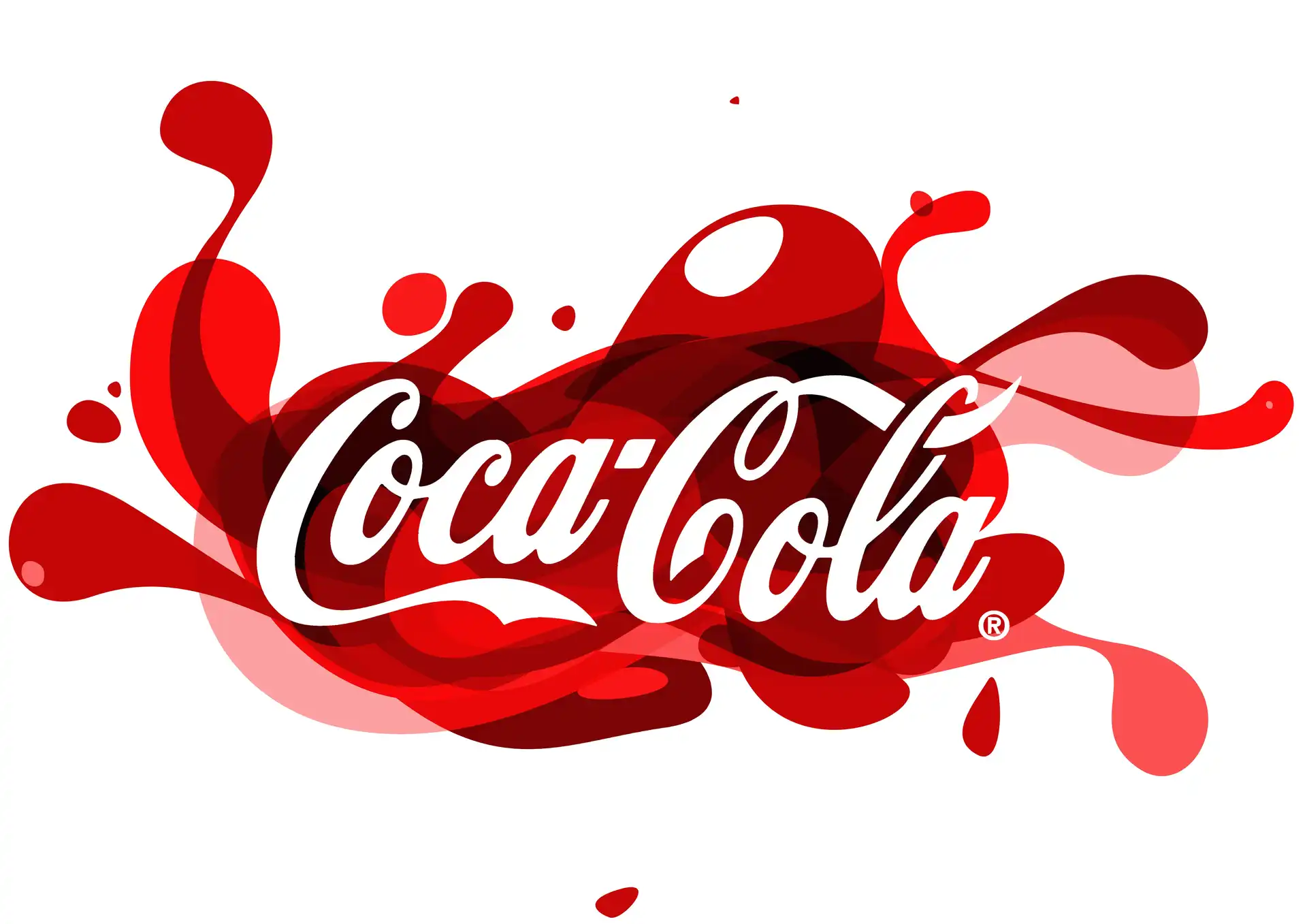 Kleksy, Napis, Coca, Cola, Czerwone