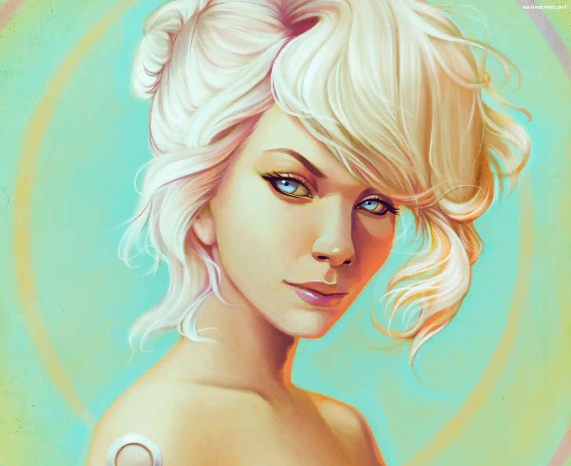 Kobieta, Oczy, Blondynka, Niebieskie