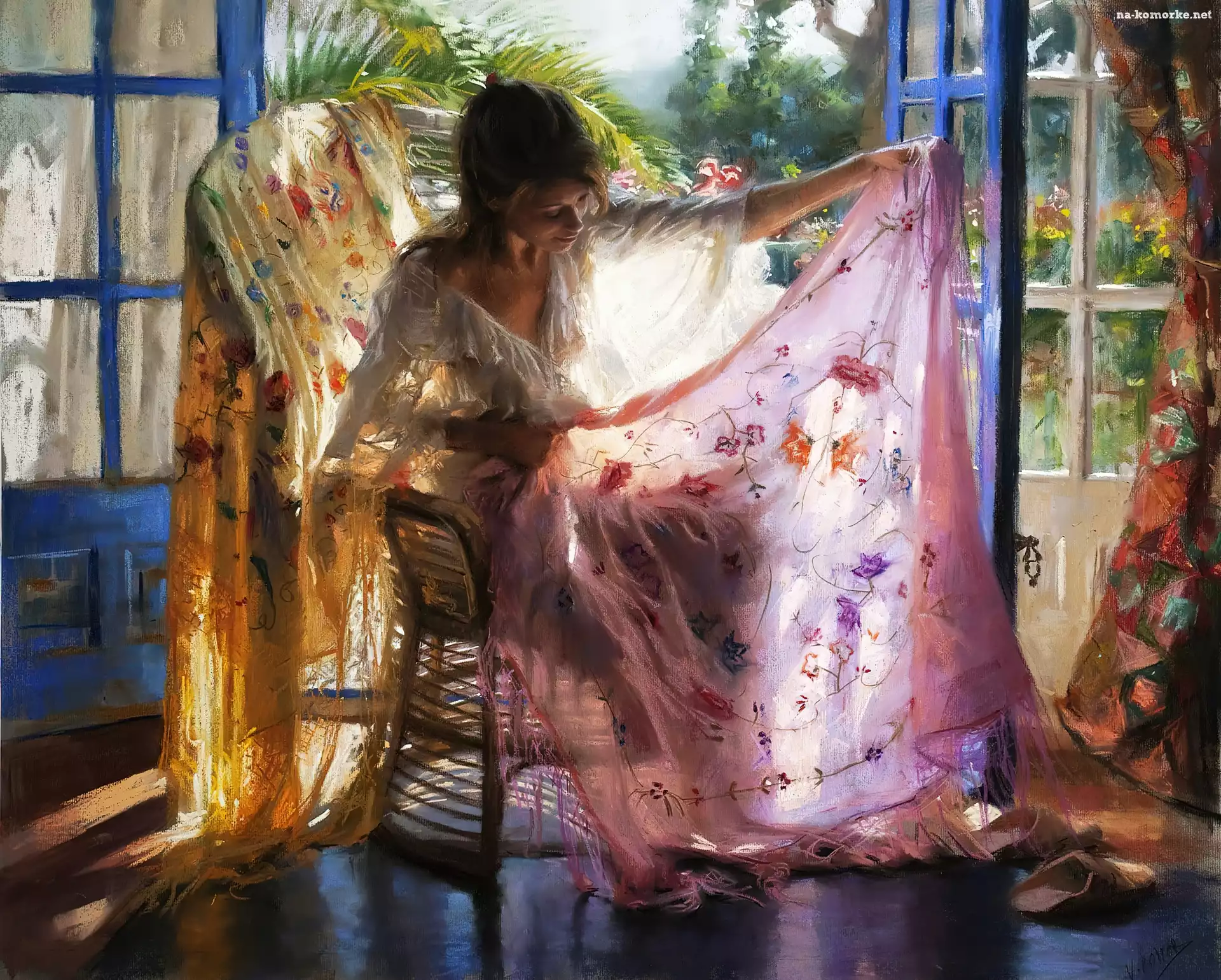 Kobieta, Vicente Romero Redondo, Chusta, Obraz