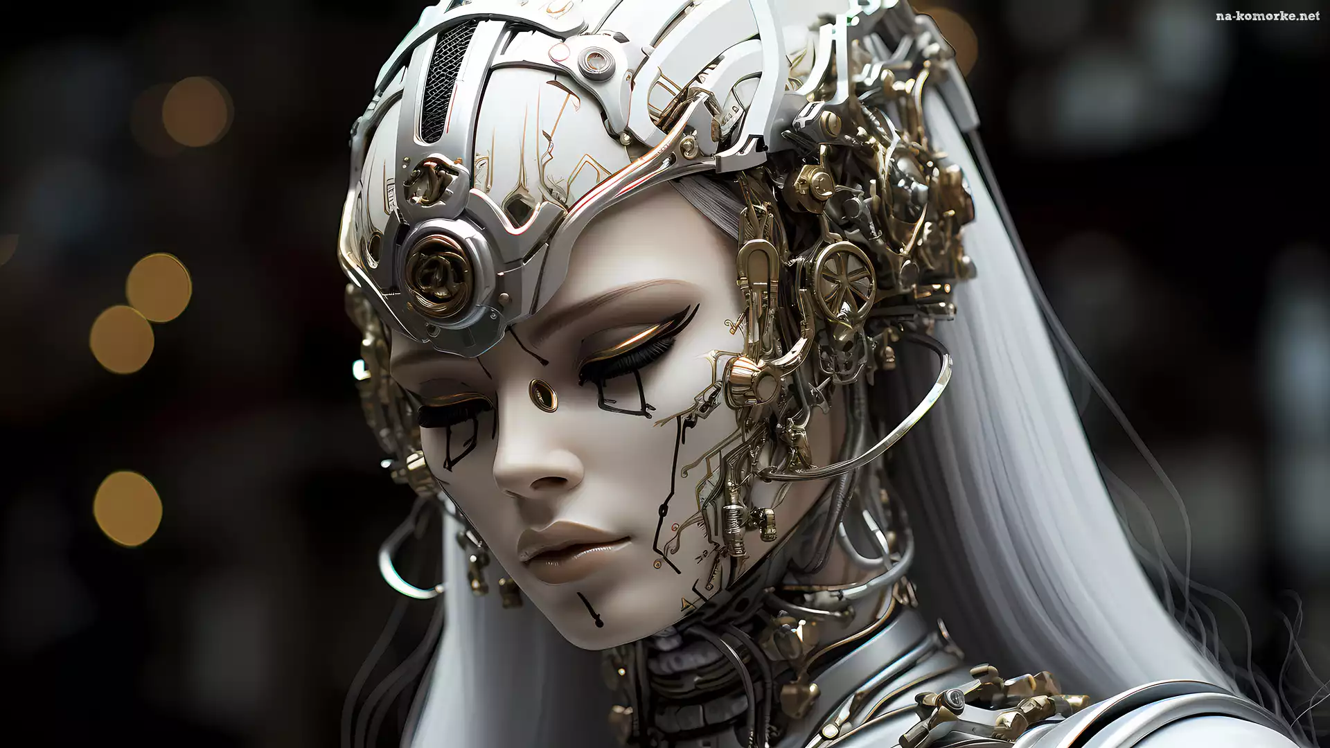 Kobieta, Grafika, Cyborg