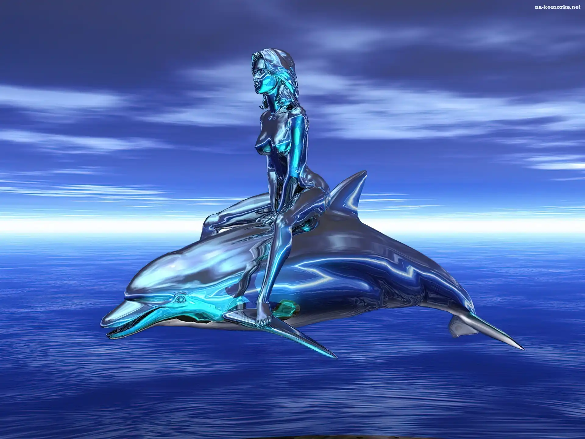 Delfin, Kobieta, Woda