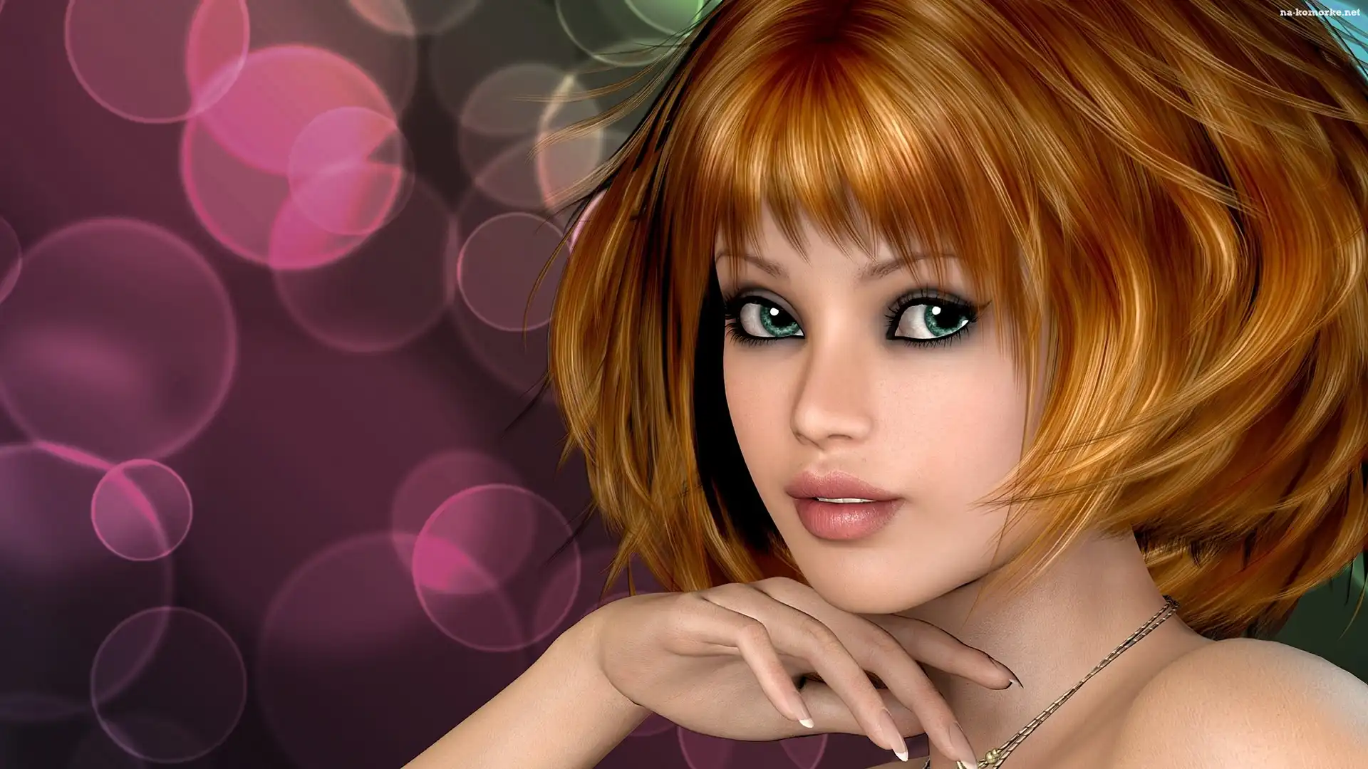 Kobieta, Grafika 2D, Dłoń, Portret