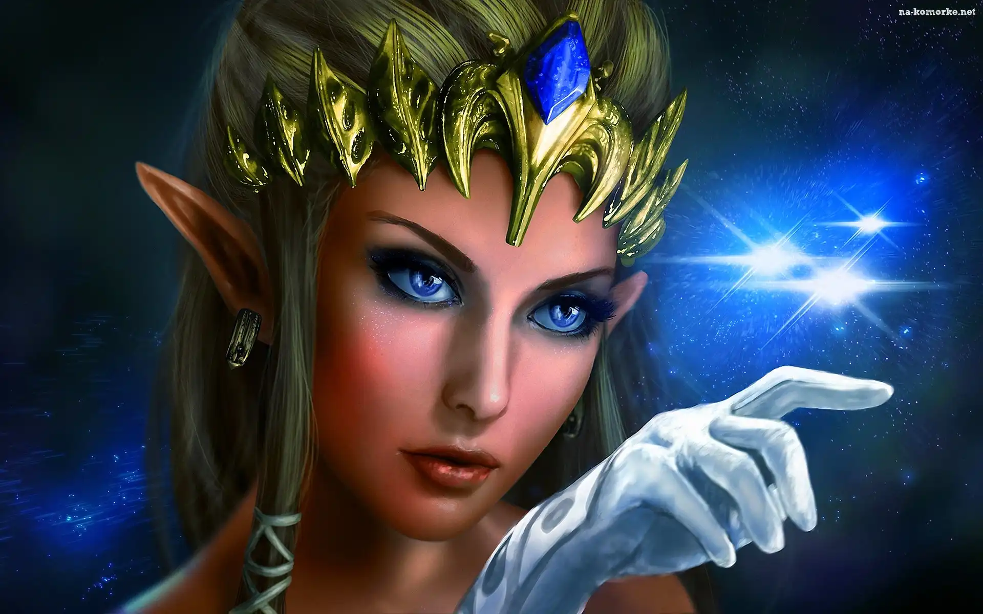 Kobieta, Dłoń, Elf, Diadem