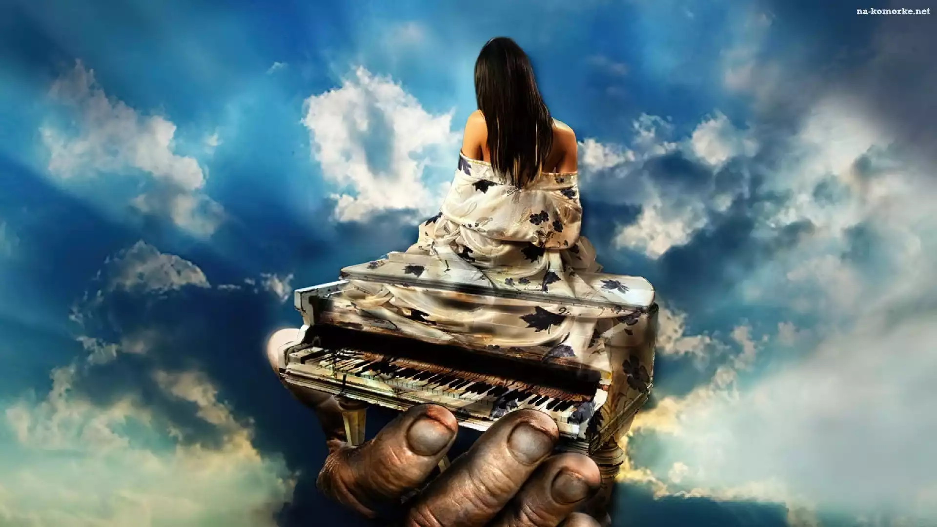 Fantasy, Kobieta, Pianino