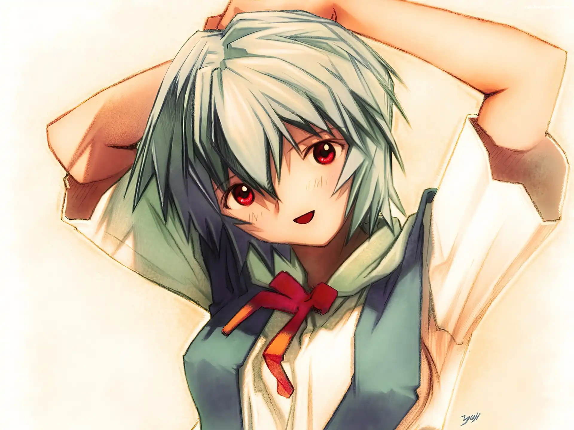 kobieta, Neon Genesis Evangelion, kokardka