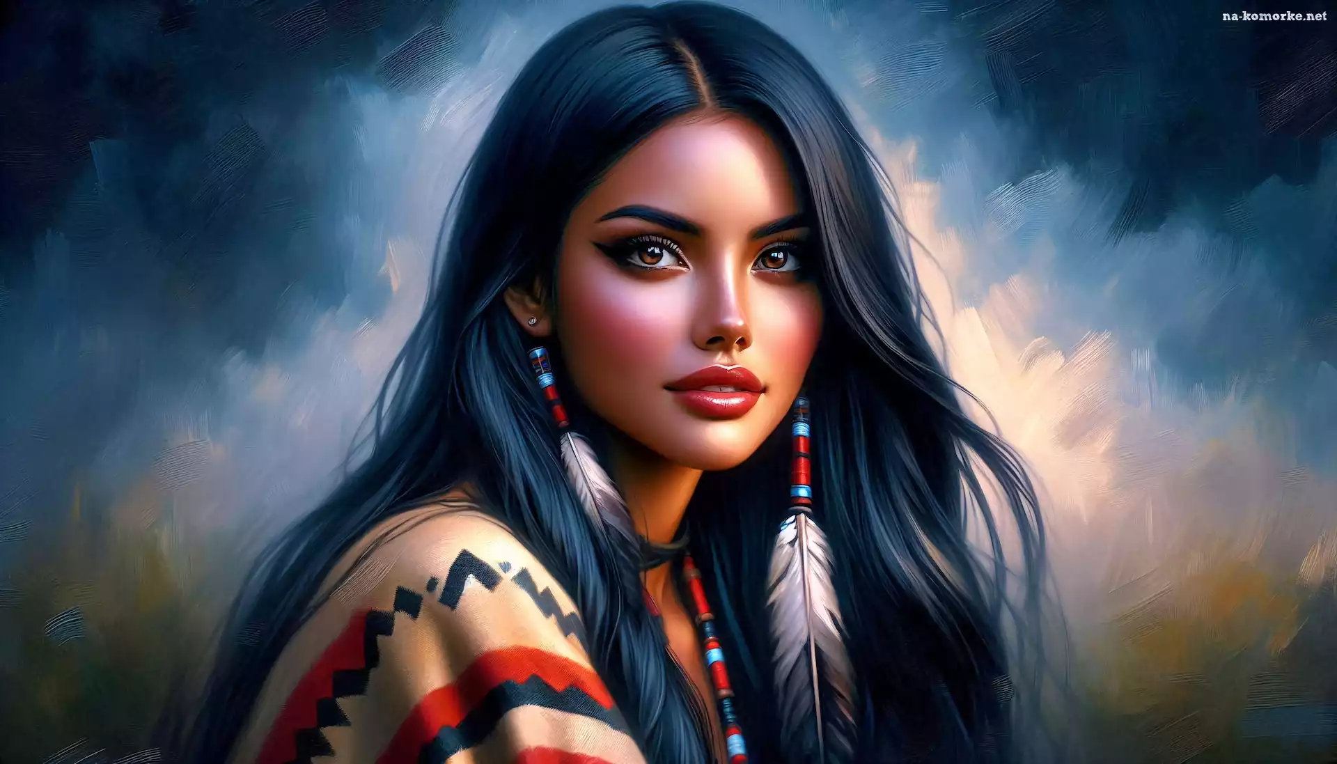 Kobieta, Grafika, Indianka