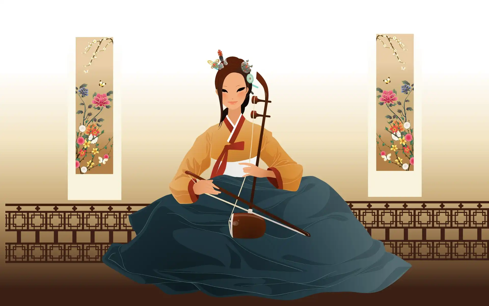 Kobieta, Instrument, Japonka, Gra