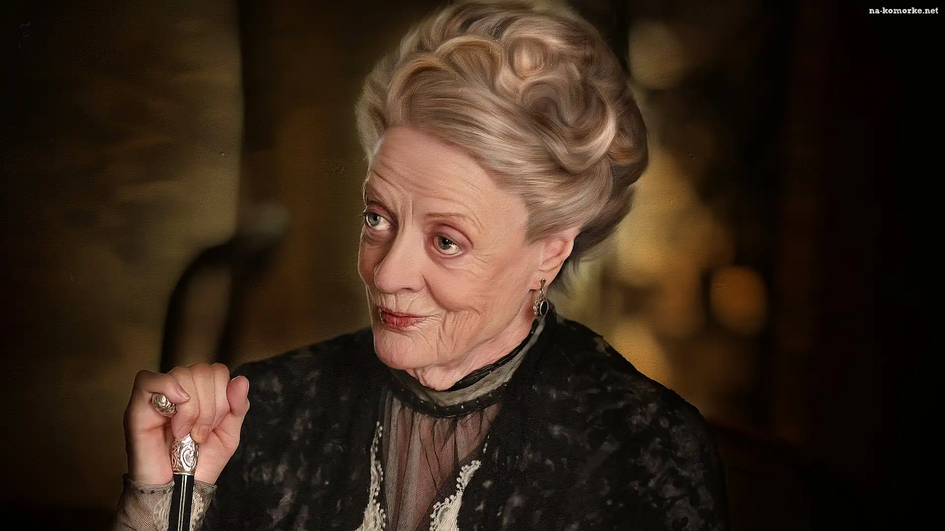 Kobieta, Grafika, Aktorka, Maggie Smith