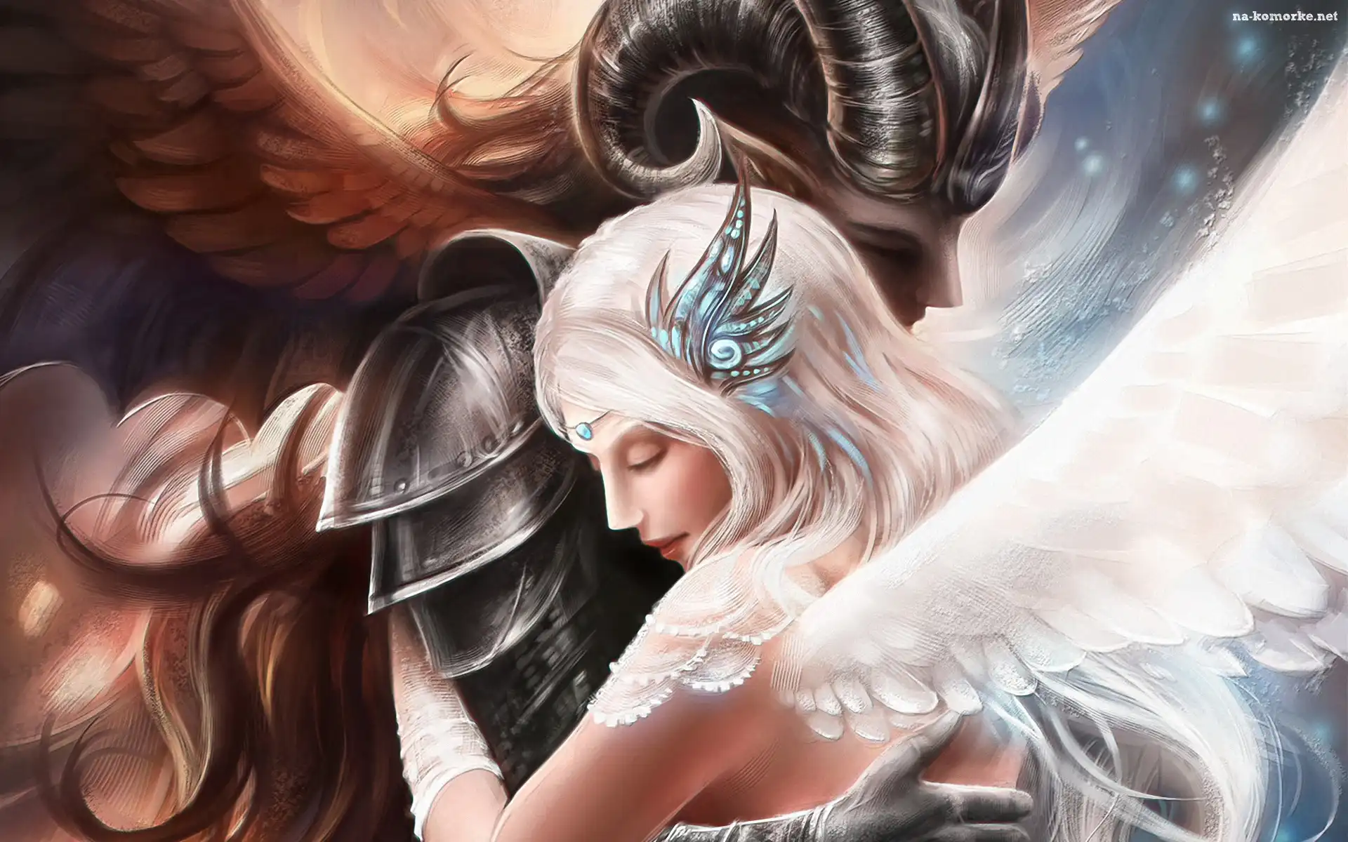 Kobieta, Demon, Mężczyzna, Anioł