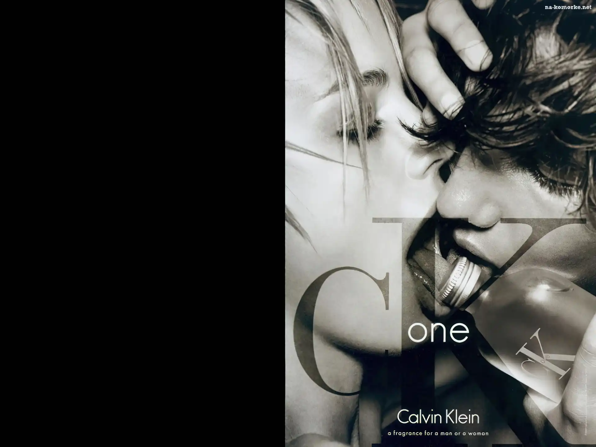 Calvin Klein, mężczyzna, flakon, pocałunek, ck, one, perfum, kobieta