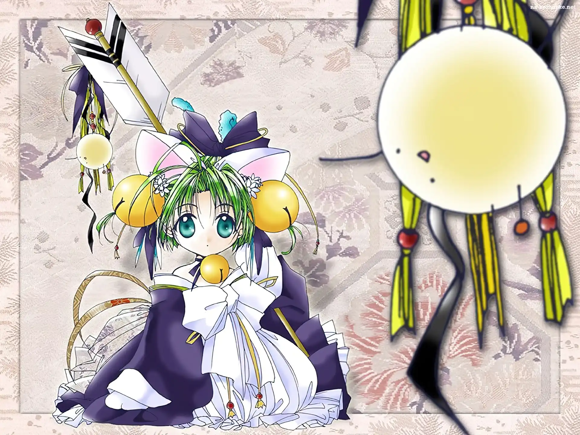 kokarda, Digi Charat, suknia, strzała, haft