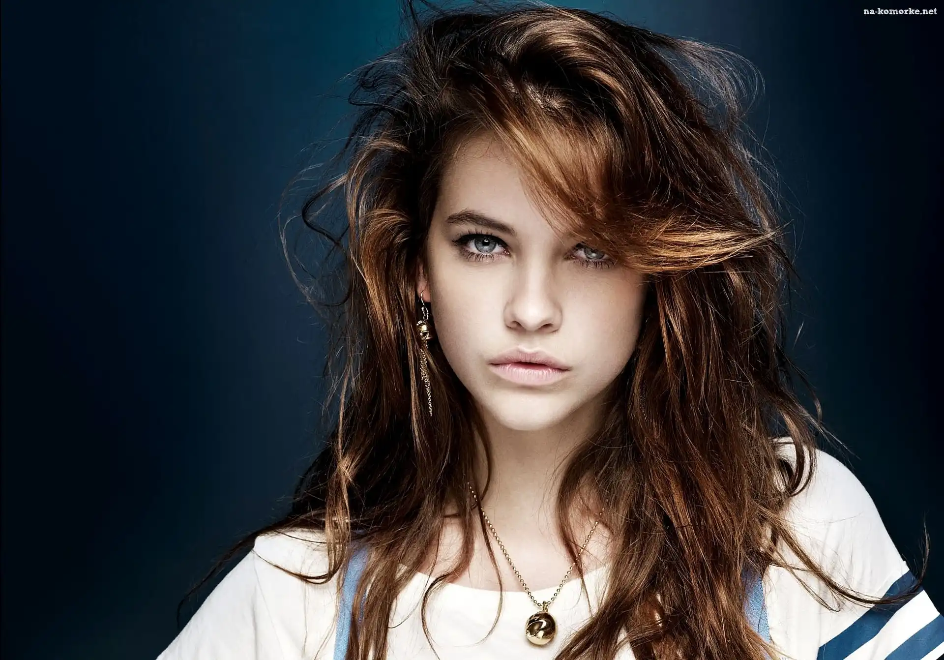 Kolczyki, Barbara Palvin, Modelka, Brązowe, Włosy