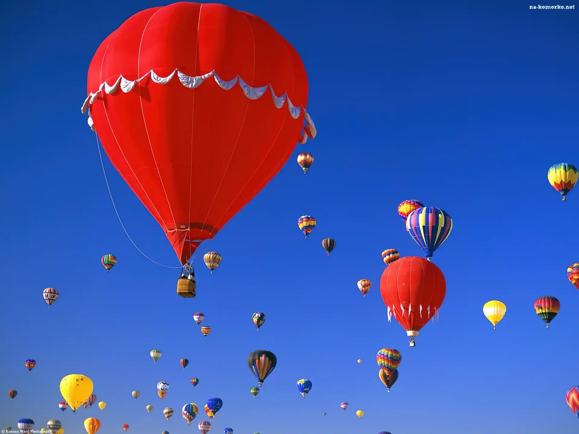 Niebo, Kolorowe, Balony