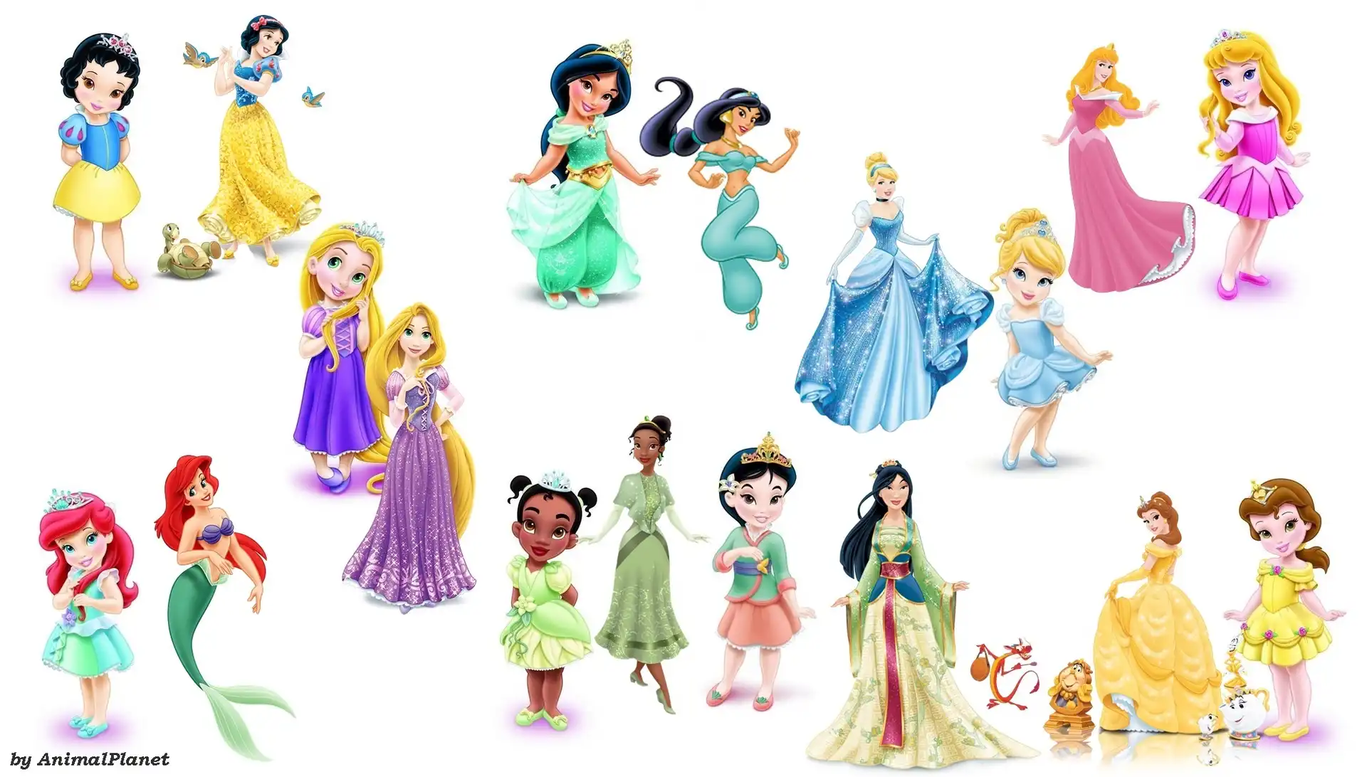Ariel, Księżniczki, Mulan, Śnieżka, Dla dzieci, Disney, Bajka, Jasmina, Kopciuszek
