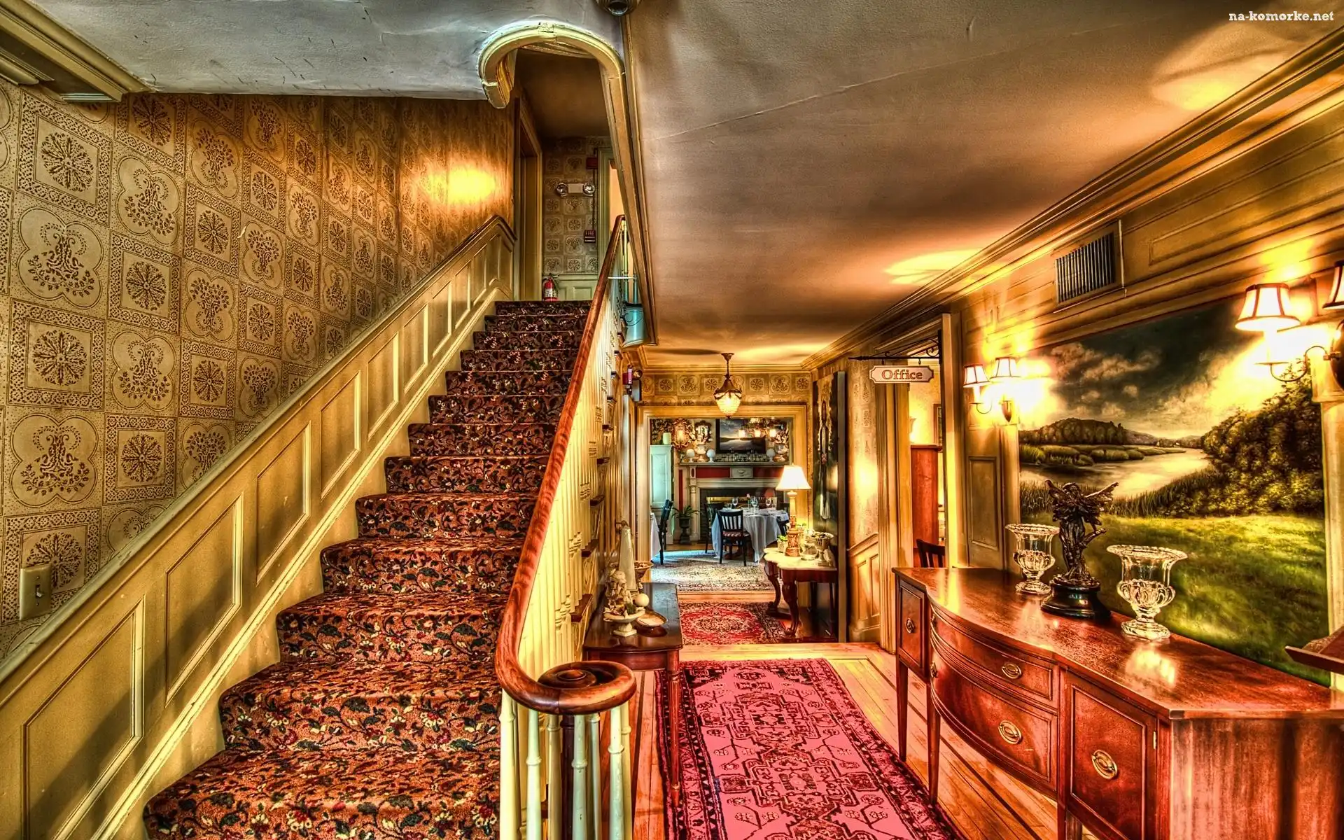 Korytarz, Inne wnętrza, Schody, Hotel