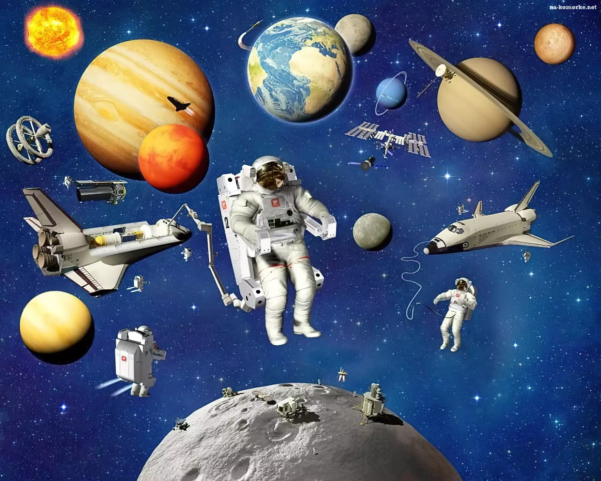 Kosmiczne, Kosmos, Planety, Kosmonauci, Pojazdy